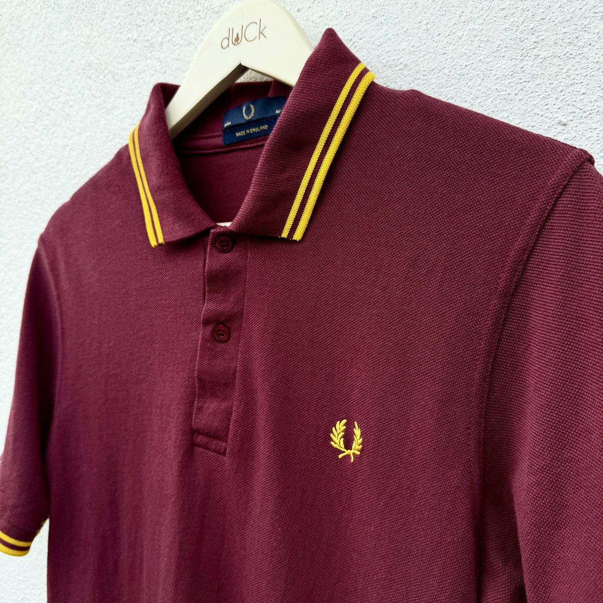 Other FRED PERRY 'M12' Classic Twin Tapped Maroon Polo Tee ENGLAND Size US M / EU 48-50 / 2 - 3 Thumbnail