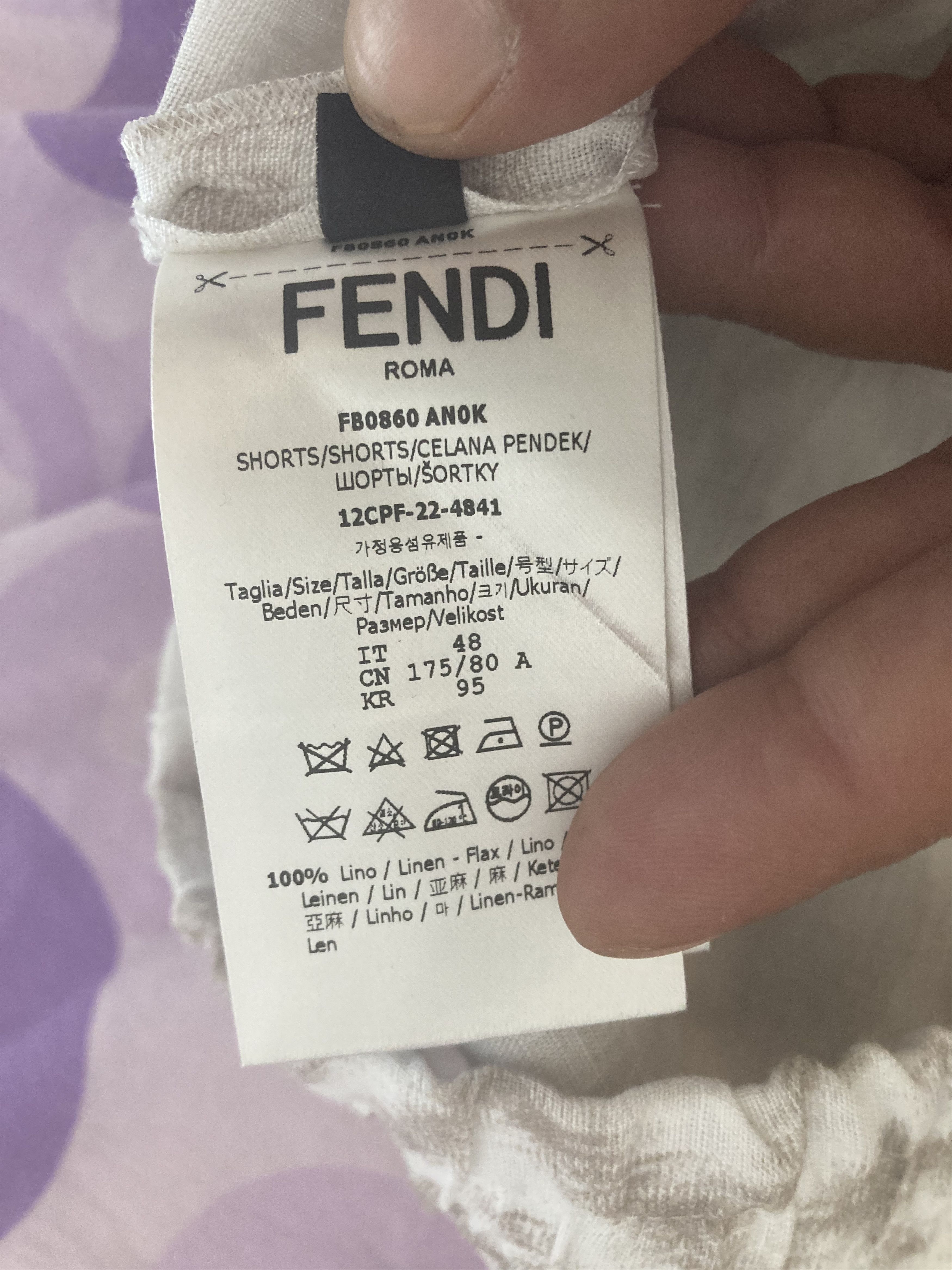 Fendi Fendi monogram shorts 100% linen Size US 32 / EU 48 - 4 Thumbnail