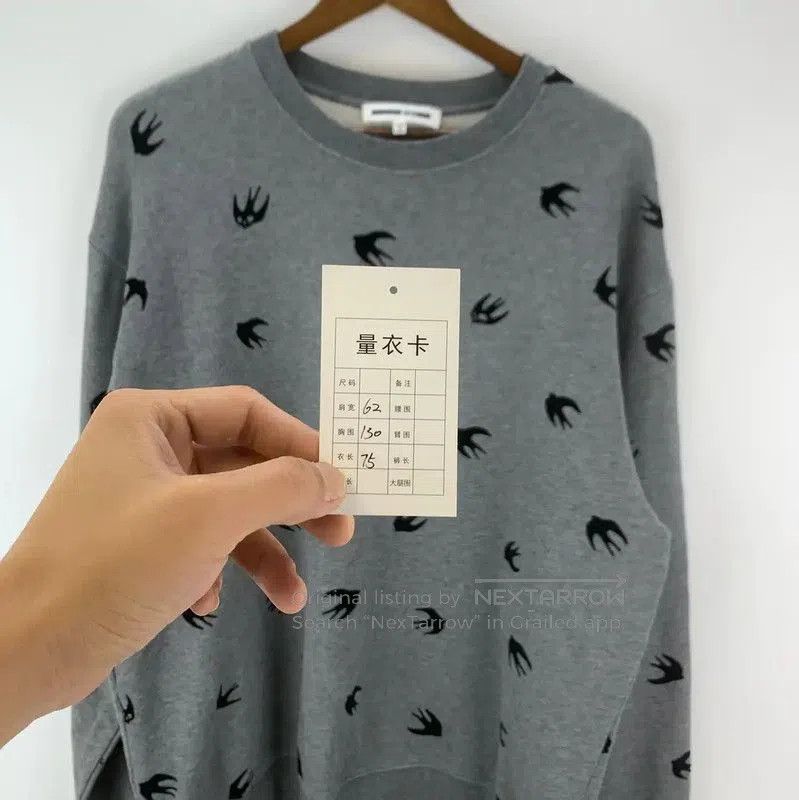 Alexander McQueen Alexander McQueen Gray Cotton Men's Sweatshirt . Size US XL / EU 56 / 4 - 5 Thumbnail