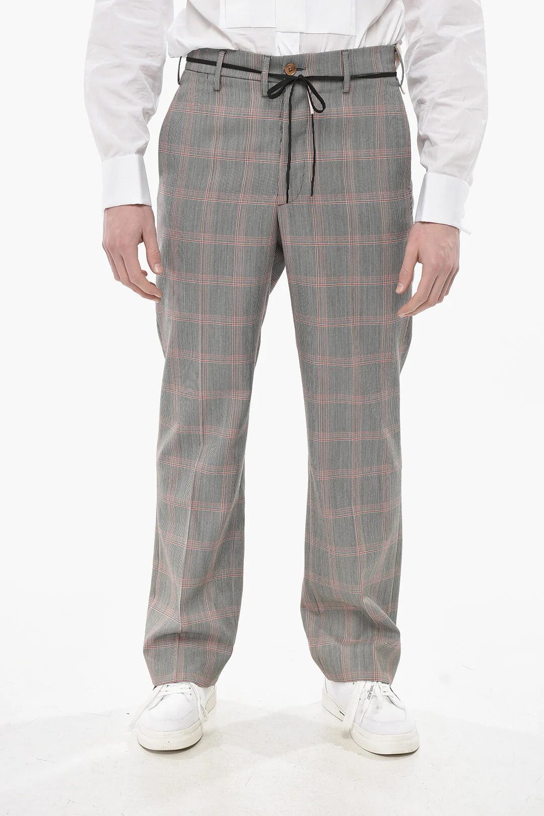 Marni og1mm0326 District Check Virgin Wool-Blend Pant in Grey Size US 36 / EU 52 - 1 Thumbnail