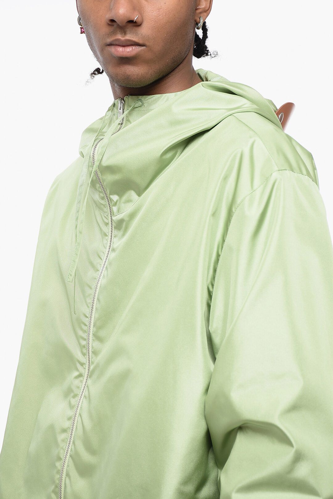 Jil Sander og1mm0625 Visor Hooded Windbreaker Jacket Green Size US XL / EU 56 / 4 - 3 Thumbnail