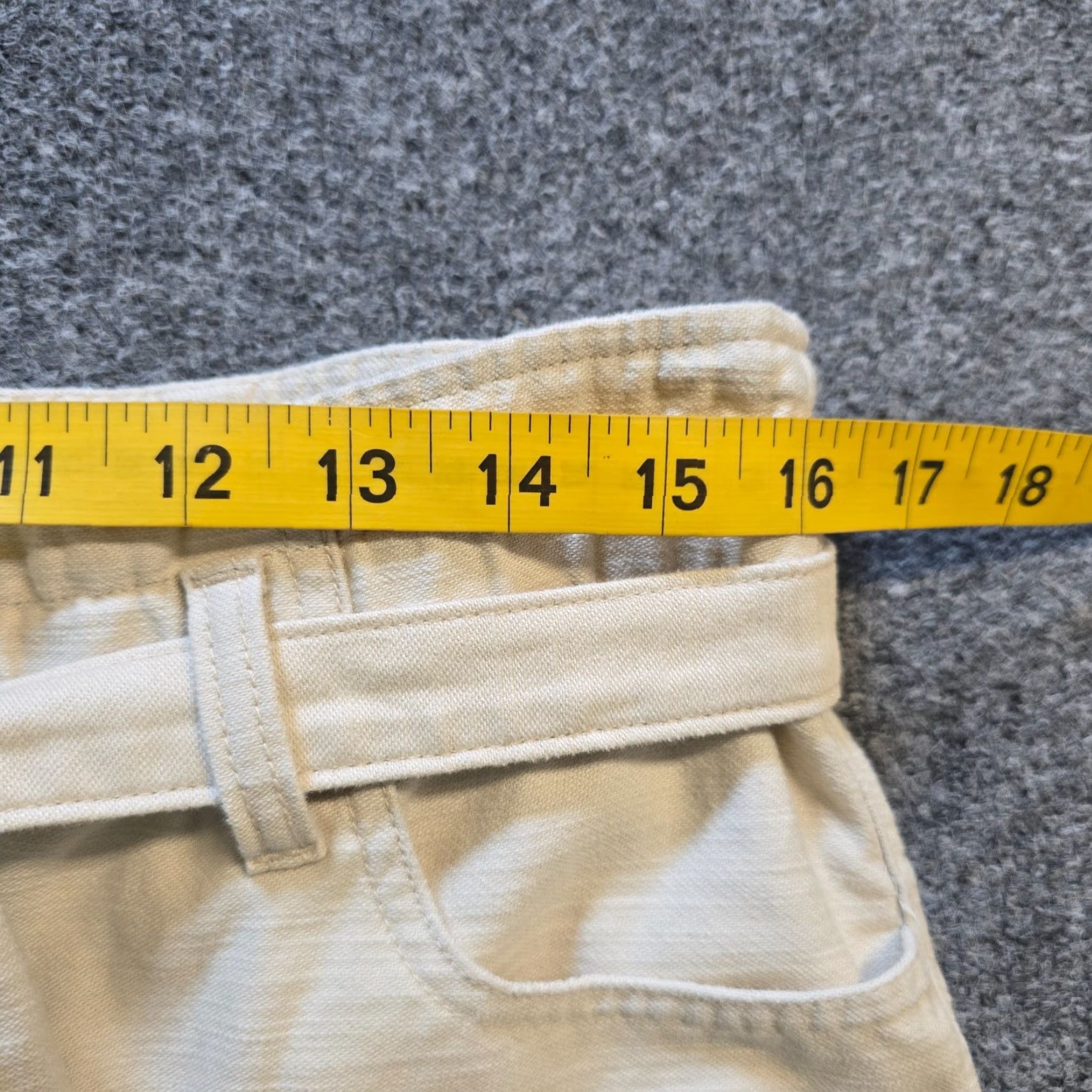 J.Crew J. Crew Pants Womens Size 12 Beige Wide-Leg Cropped Cotton Belted Casual Capsule Shirt? Size 34" / US 12 / IT 48 - 5 Thumbnail