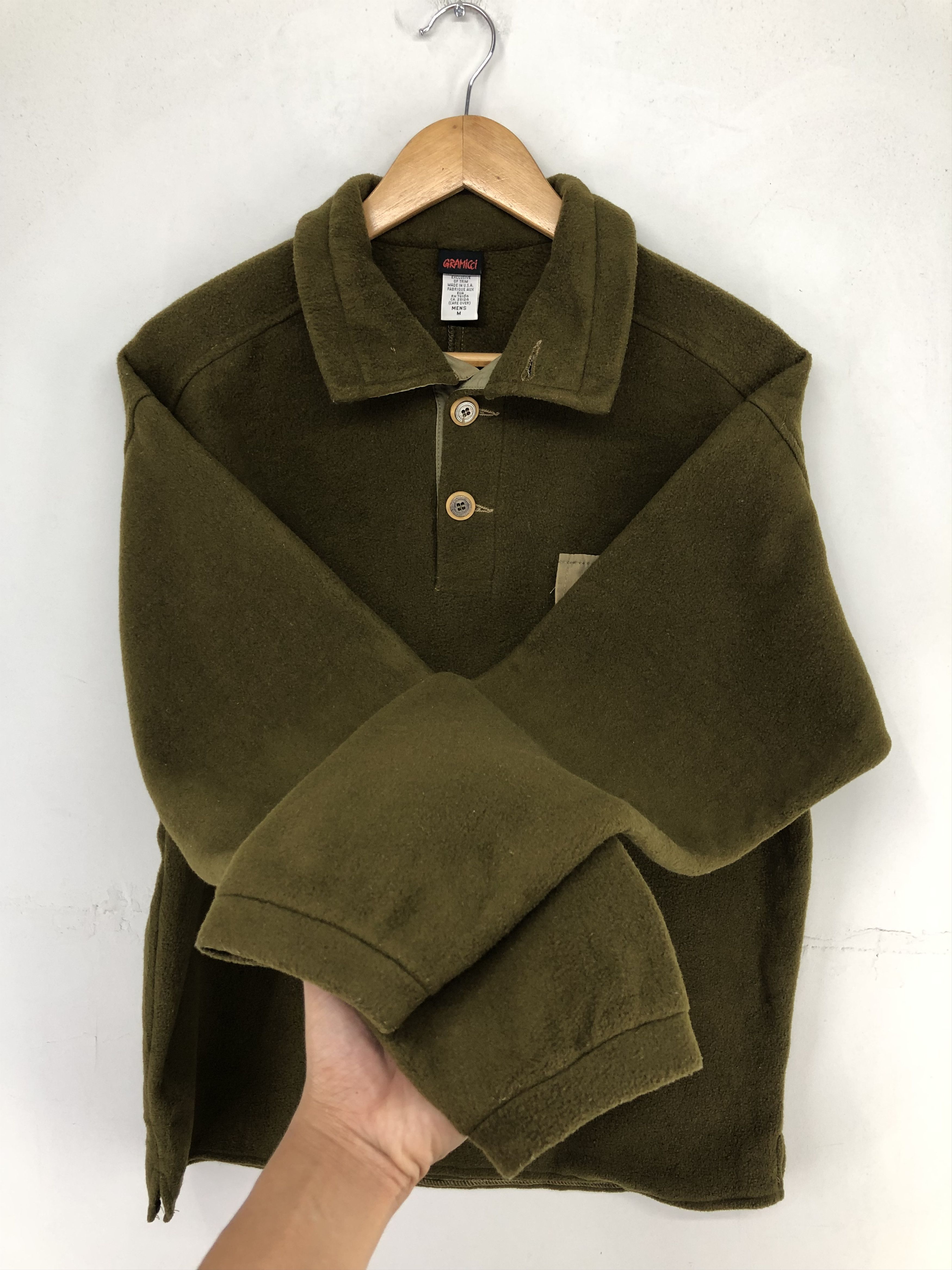 Gramicci Vintage 90s Gramicci Henry Neck Fleece Pullover Jacket Size US M / EU 48-50 / 2 - 11 Thumbnail