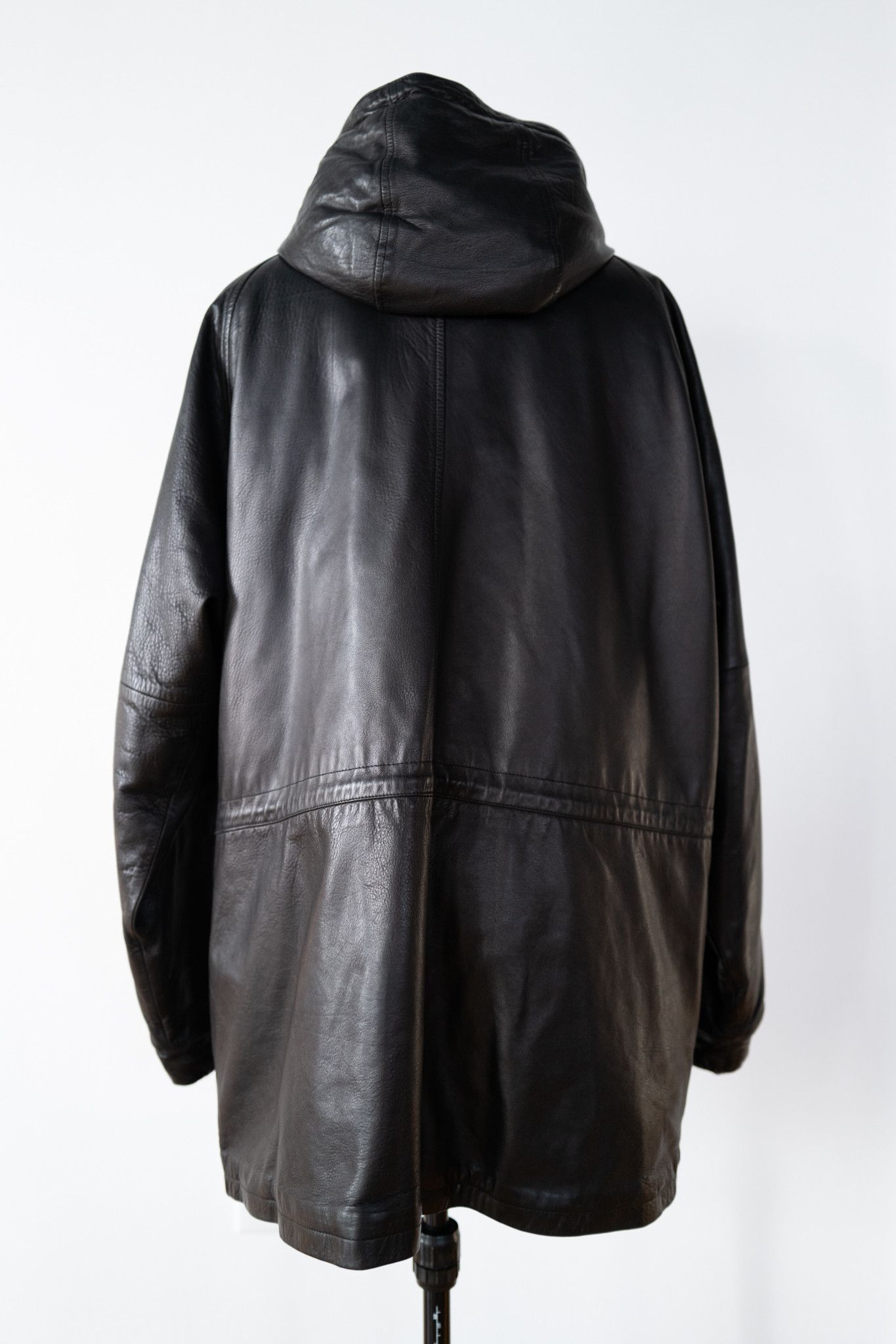 ポロバイラルフローレン Leather Hoodie Parka POLO RALPH LAUREN LEATHER ZIP HOODED PARKA SZ L