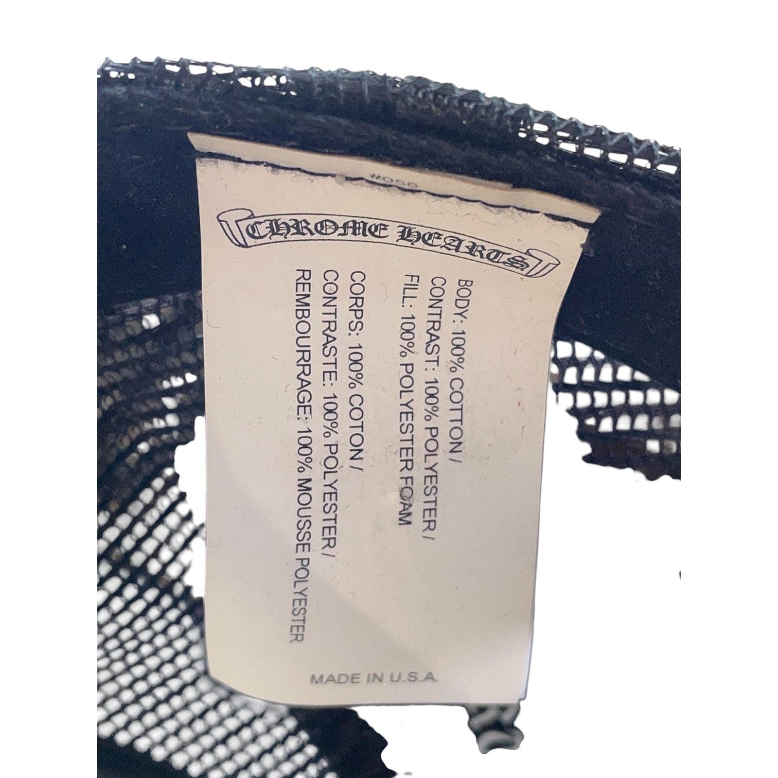 Chrome Hearts Chrome Hearts "F**K" White & Black Trucker Hat Size ONE SIZE - 5 Thumbnail