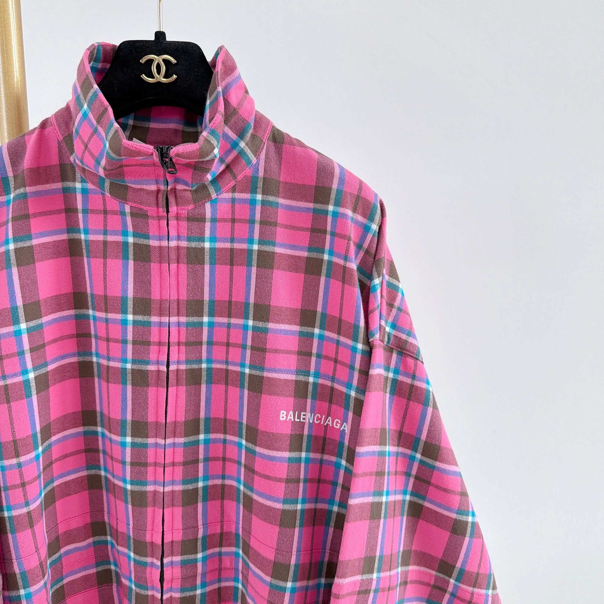 Balenciaga Balenciaga pink check jacket size 34 new with tags Size XXS / US 00 / IT 34 - 4 Thumbnail