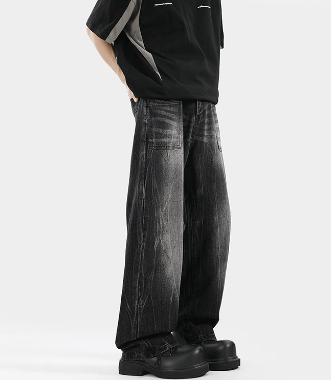 Japanese Brand × Vintage American street men's cleanfit washed straight flared jeans Size US 32 / EU 48 - 2 Thumbnail