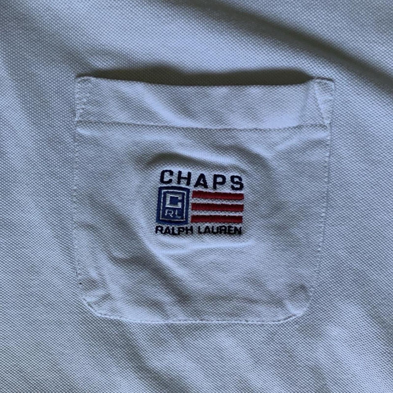 Chaps Vtg Y2K Chaps Ralph Lauren White Button Up Size M Size US M / EU 48-50 / 2 - 2 Thumbnail