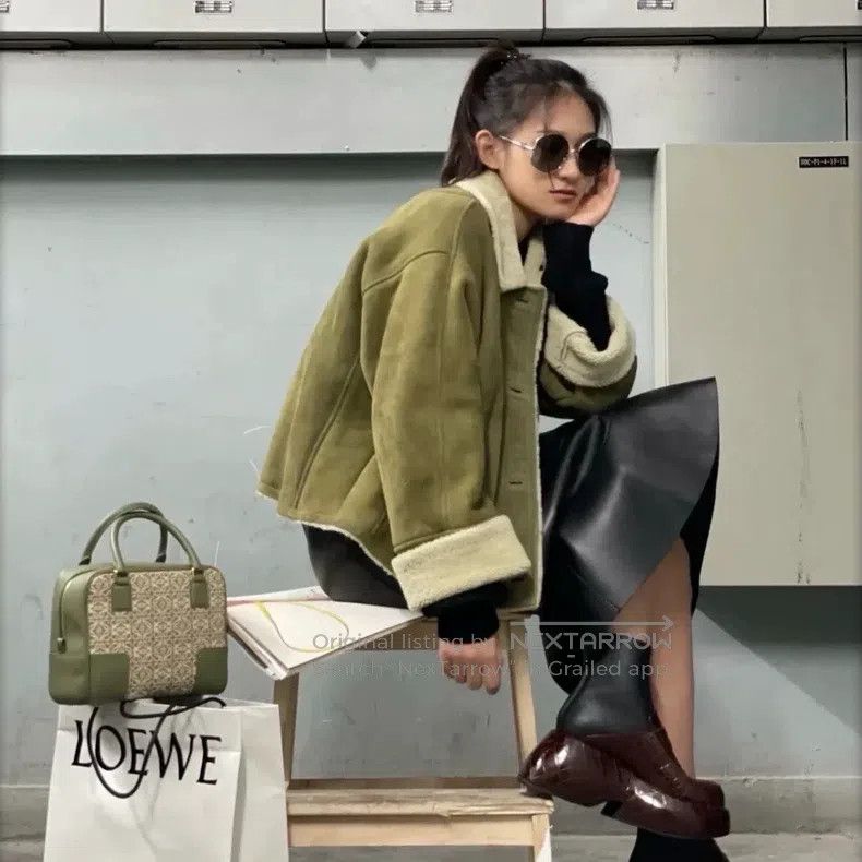 Loewe Loewe Fur and leather combination jacket Size 4XL / US 24-26 - 4 Thumbnail