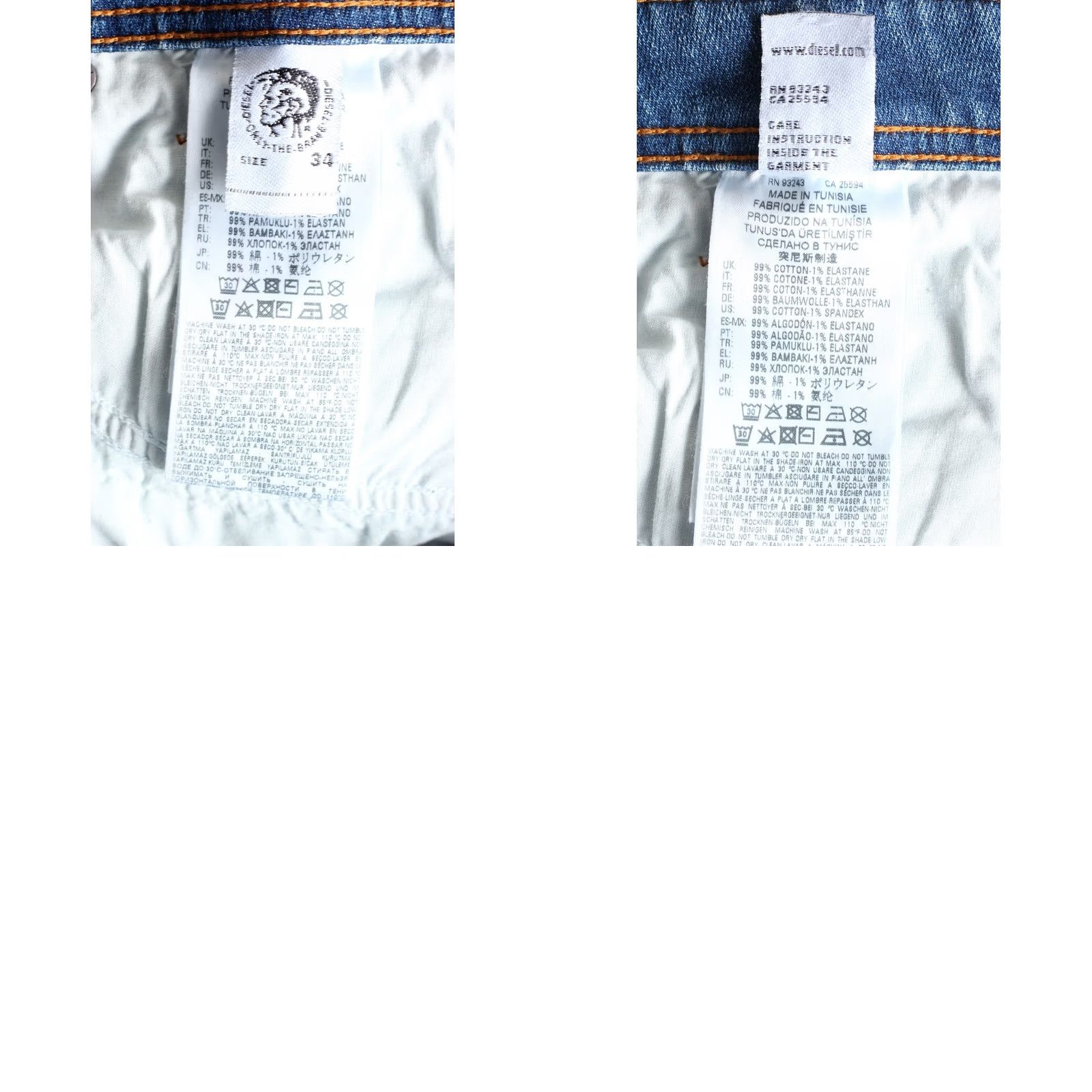 Diesel DIESEL LARKee-BEEX 009DB Stretch Tapered Jeans Men W34 L30 DZ8172 Jeans Size US 34 / EU 50 - 8 Thumbnail