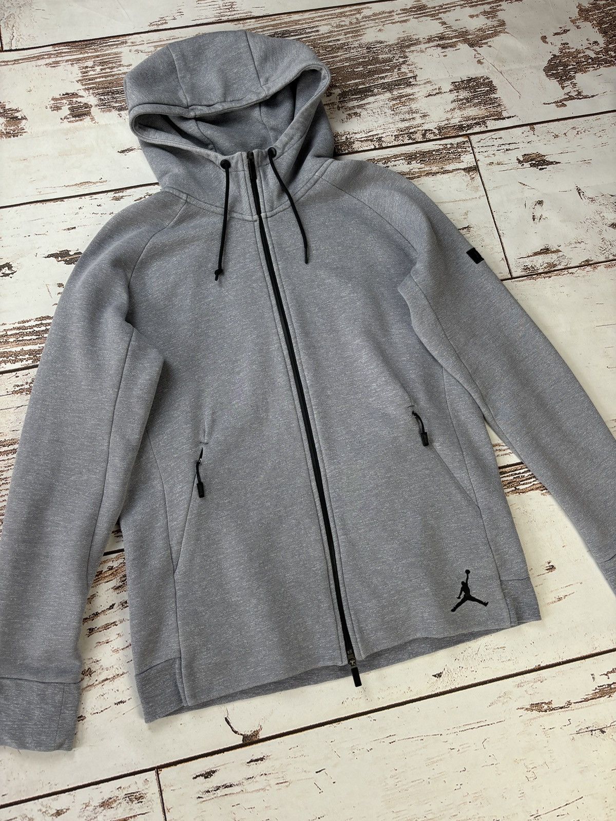 Jordan Brand Air Jordan Grey Zip Hoodie Drill Size US L / EU 52-54 / 3 - 3 Thumbnail