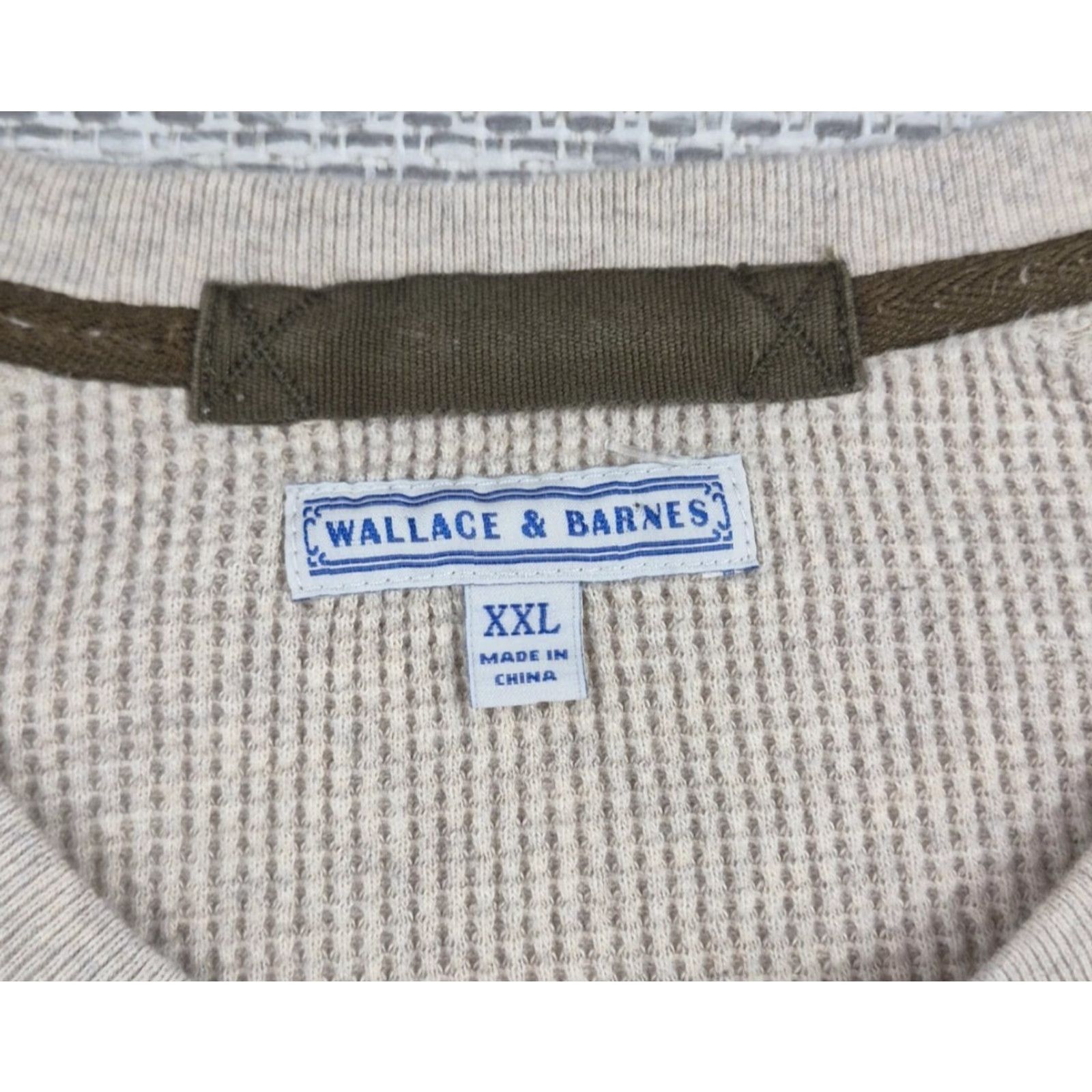 Wallace & Barnes Wallace & Barnes Shirt Mens 2XL Beige Thermal Henley Long Sleeve Casual Tee Size US XXL / EU 58 / 5 - 5 Thumbnail