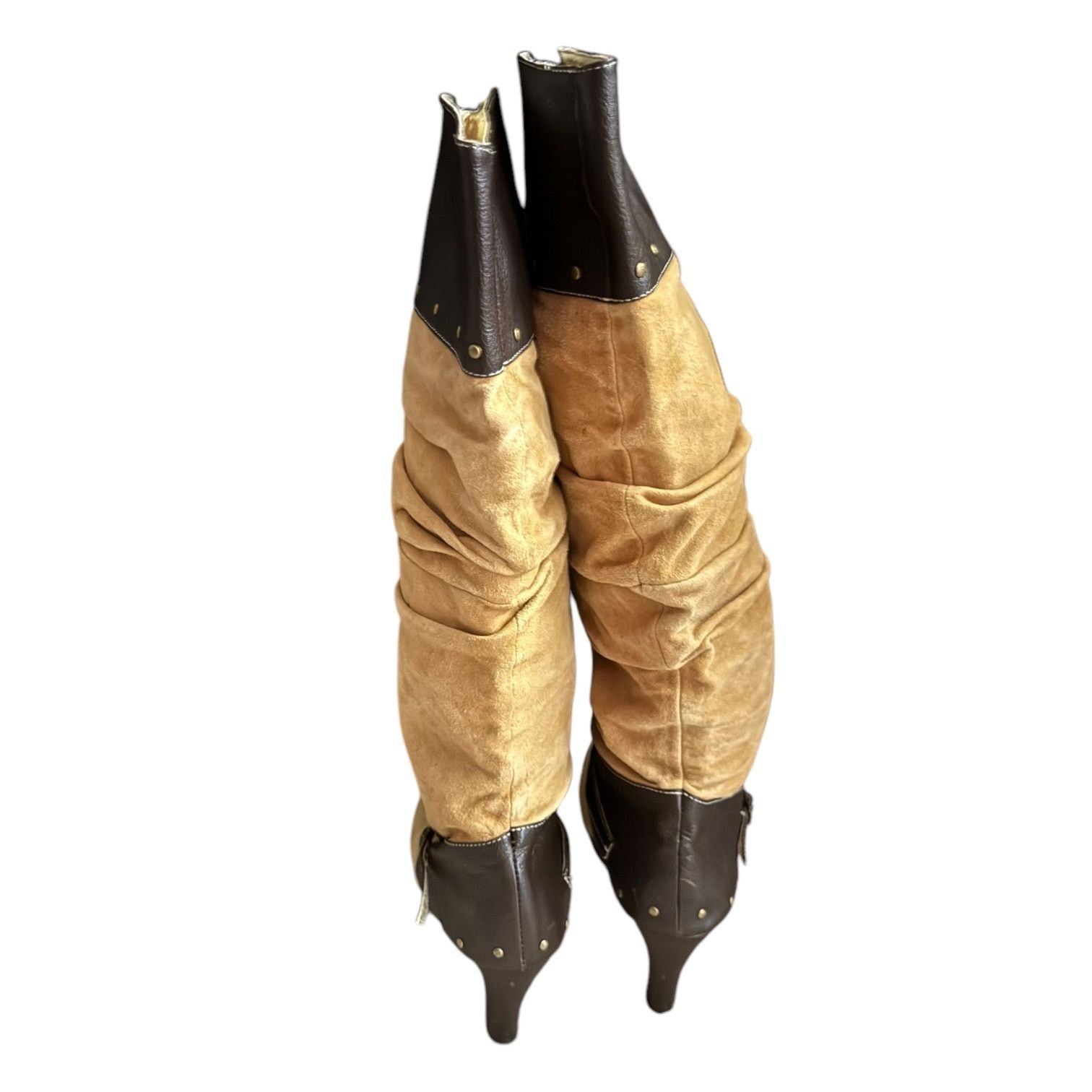 Other Shane & Shawn Tall Brown Suede PullOn High Heel Boots Size 9 Size US 9 / IT 39 - 6 Thumbnail