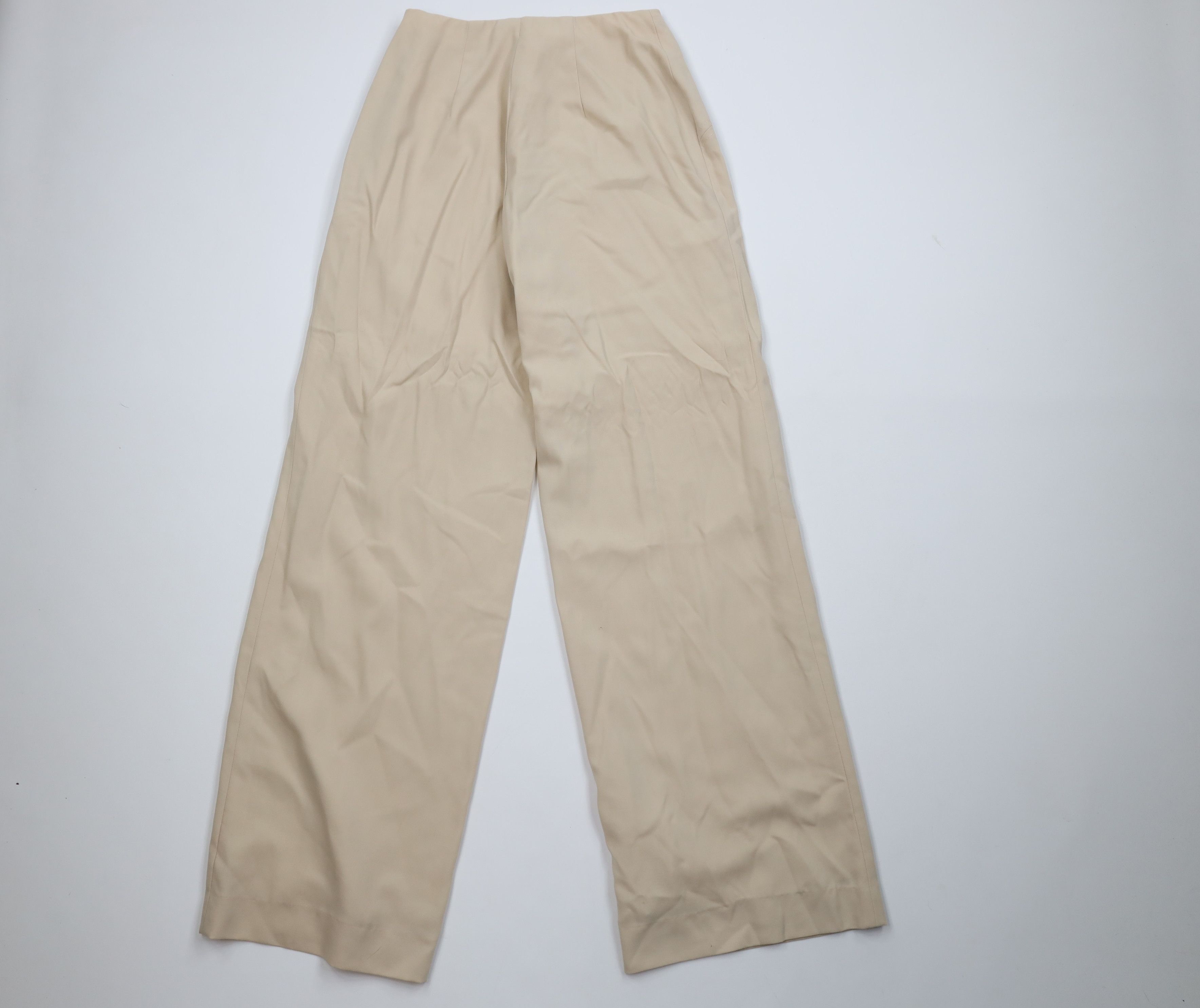 Escada Vintage Escada Knit Flared Wide Leg Pants Trousers Beige Size 38" / US 16 / IT 52 - 10 Thumbnail
