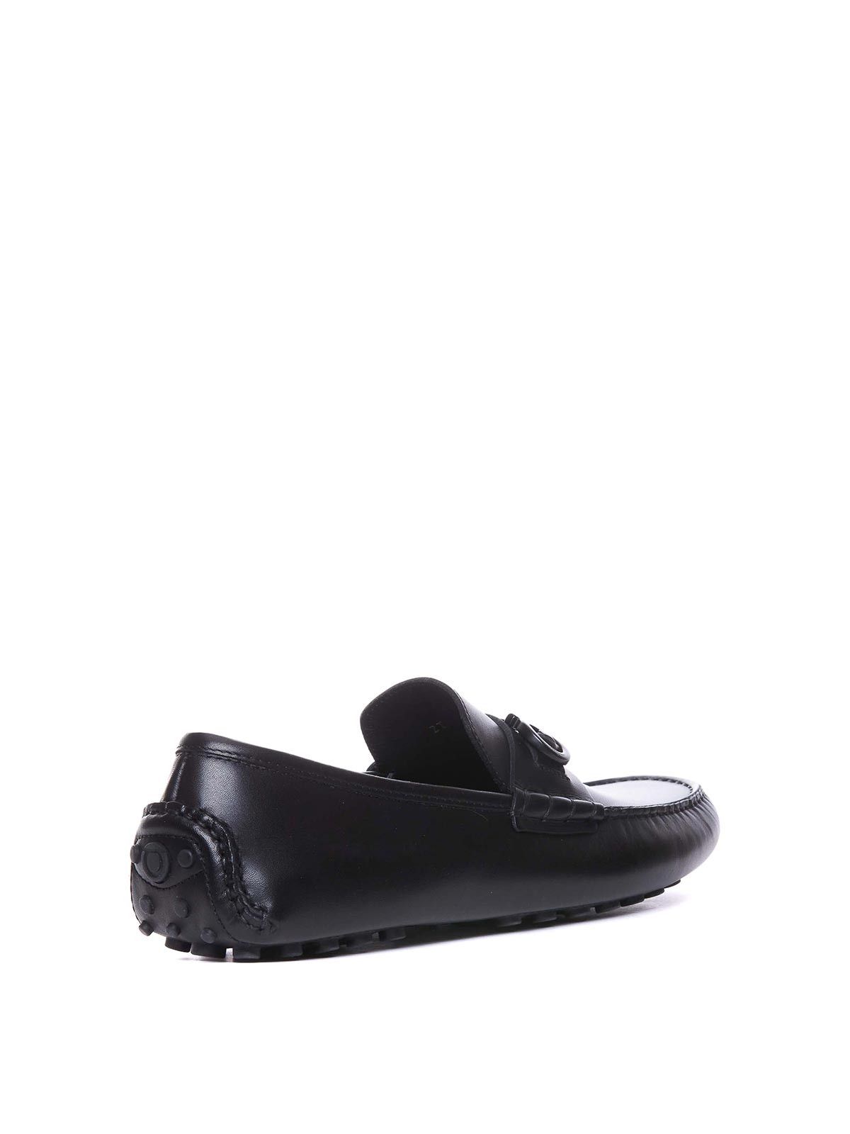 o1s1rm0924 Double Gancini Loafers in Black