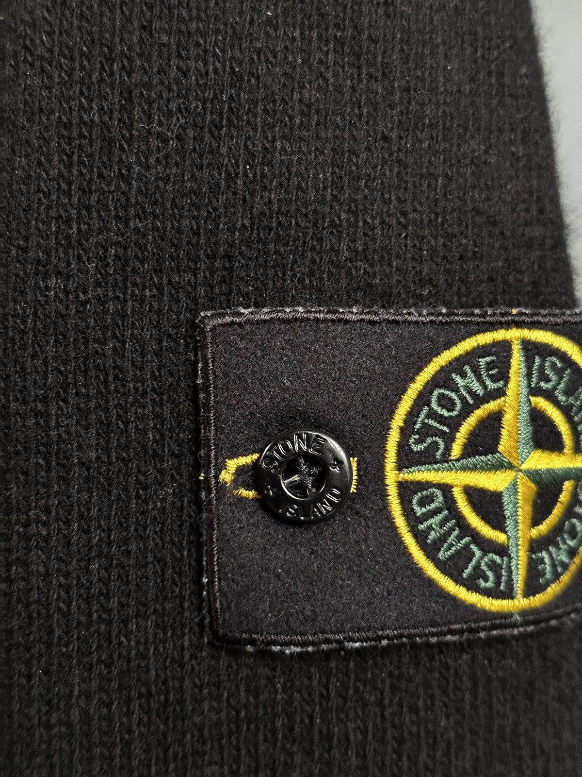 Stone Island Stone Island Black Half Lambswool Jumper Size US XL / EU 56 / 4 - 6 Thumbnail