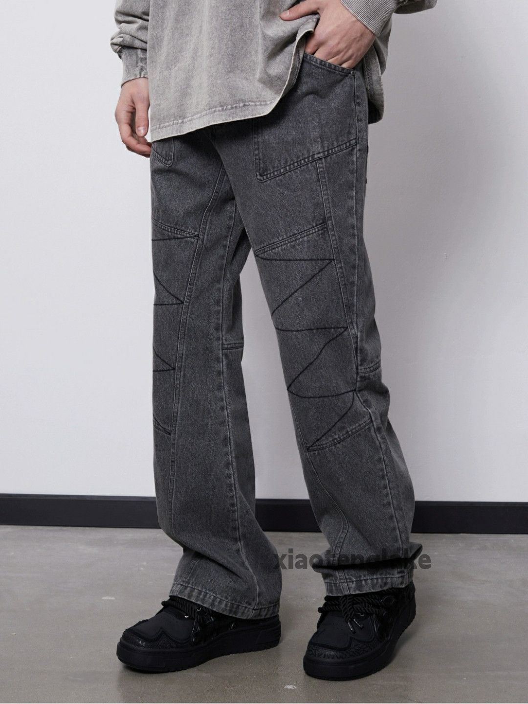 Jean × Vintage washed faded cleanfit yuppie loose baggy hiphop jeans Size US 32 / EU 48 - 5 Thumbnail