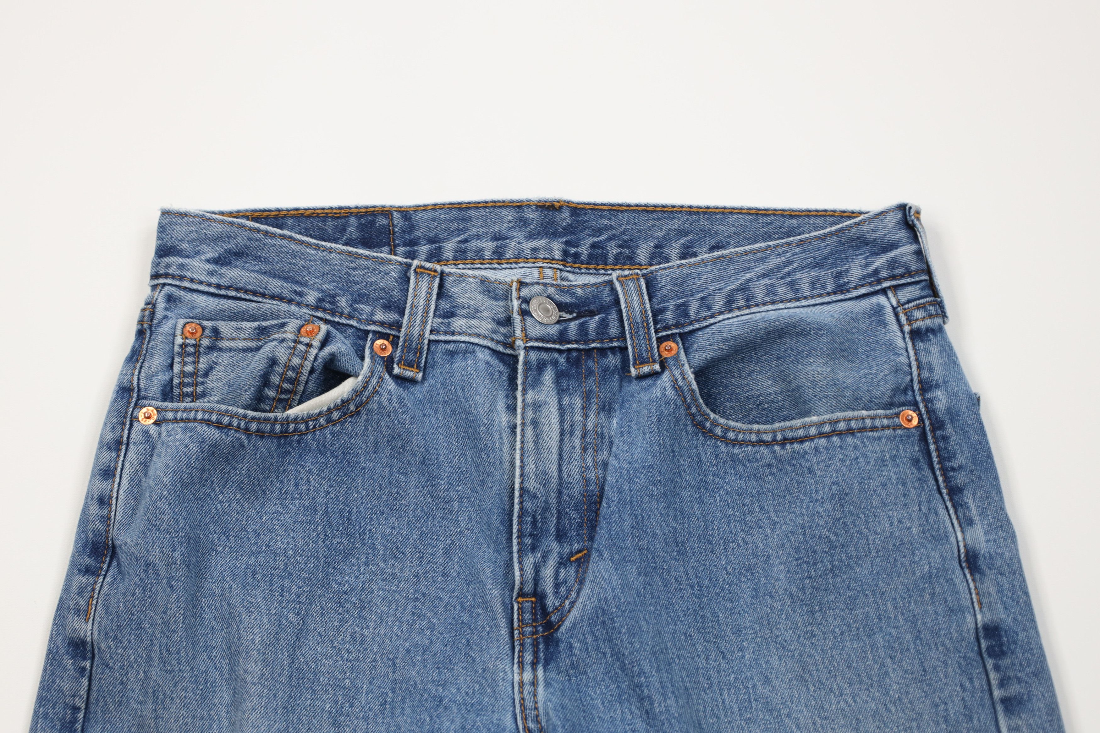 Levi's Vintage Y2K Levis 505 Regular Straight Leg Denim Jeans Blue Size US 30 / EU 46 - 2 Thumbnail