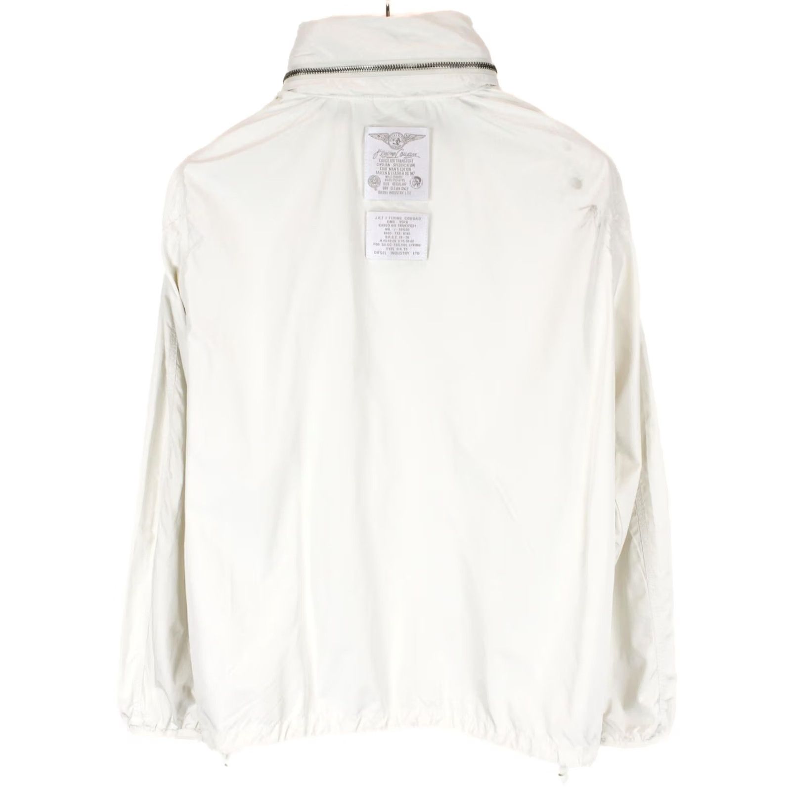 Diesel DIESEL Jacket Women M Hooded Pockets Ivory Lightweight Zip Full Zip Jacket Woman M Ivory Size M / US 6-8 / IT 42-44 - 4 Thumbnail