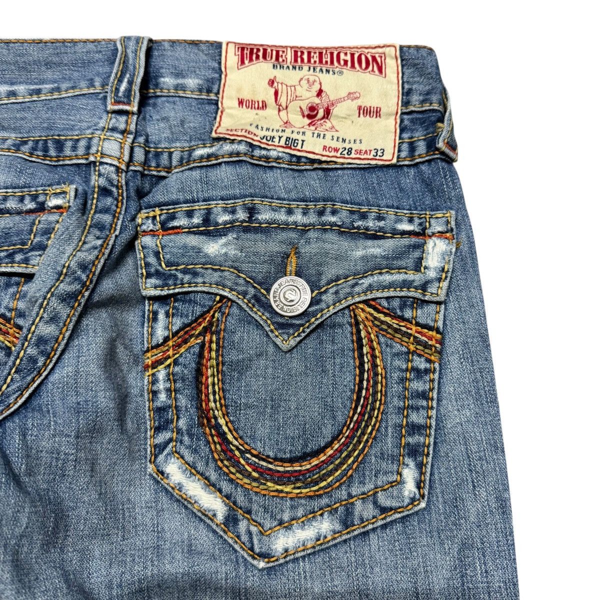 True Religion Vintage True Religion Joey Big T Denim Flare Jeans Size US 29 - 12 Thumbnail