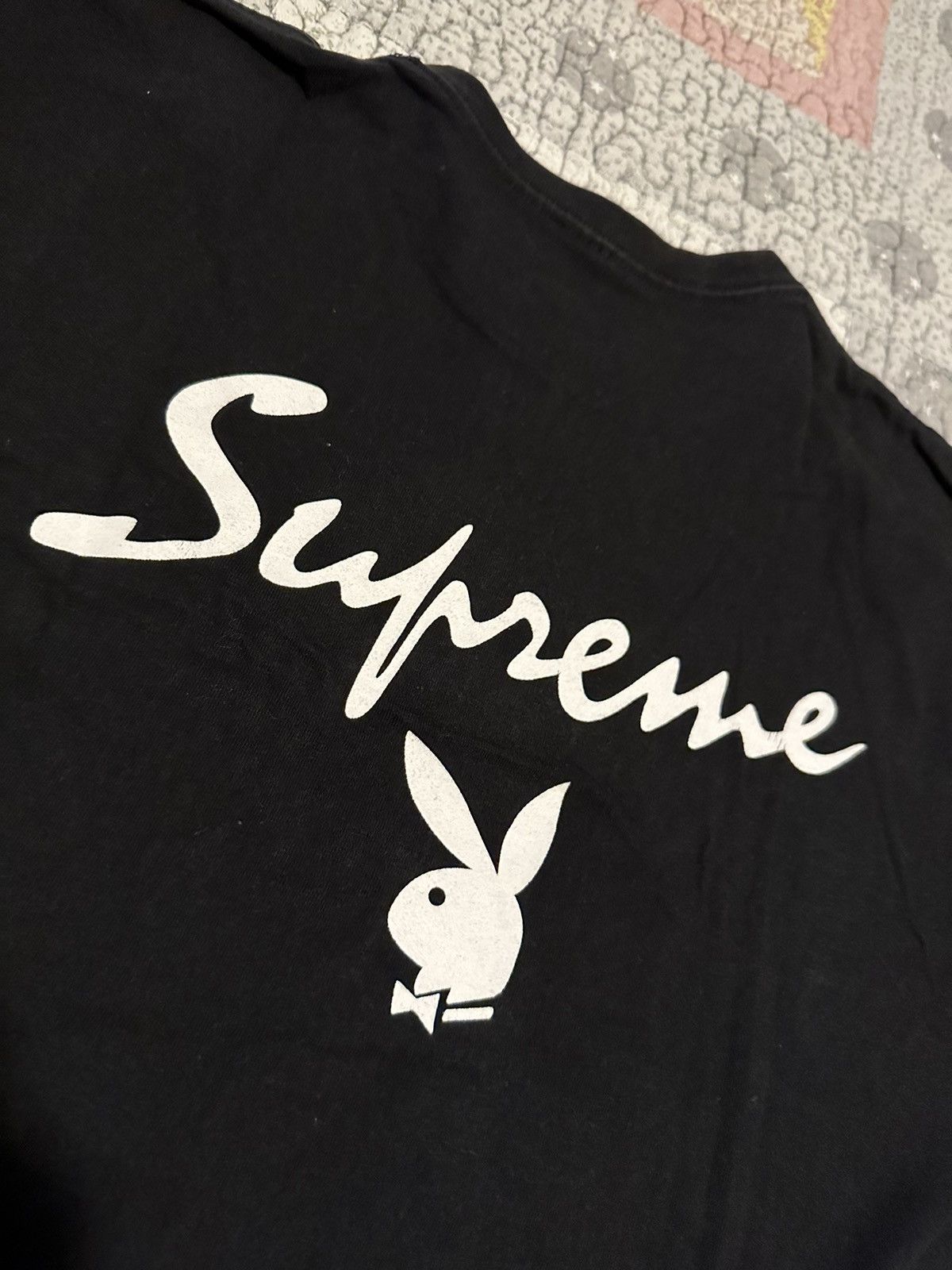 Supreme Supreme Black Playboy Pocket Tee Sz L Used | Grailed