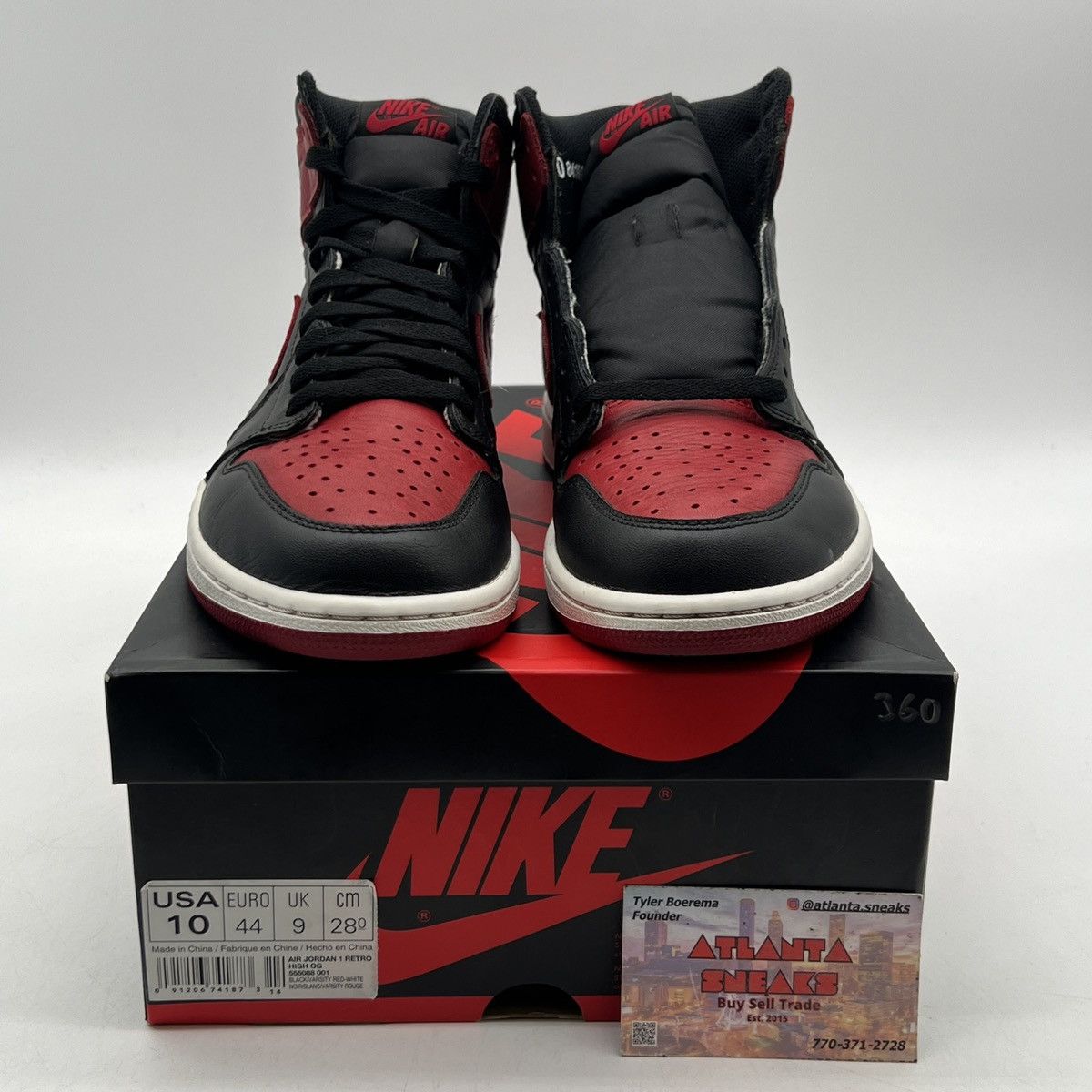 Jordan Brand Air Jordan 1 high banned Size US 10 / EU 43 - 2 Thumbnail