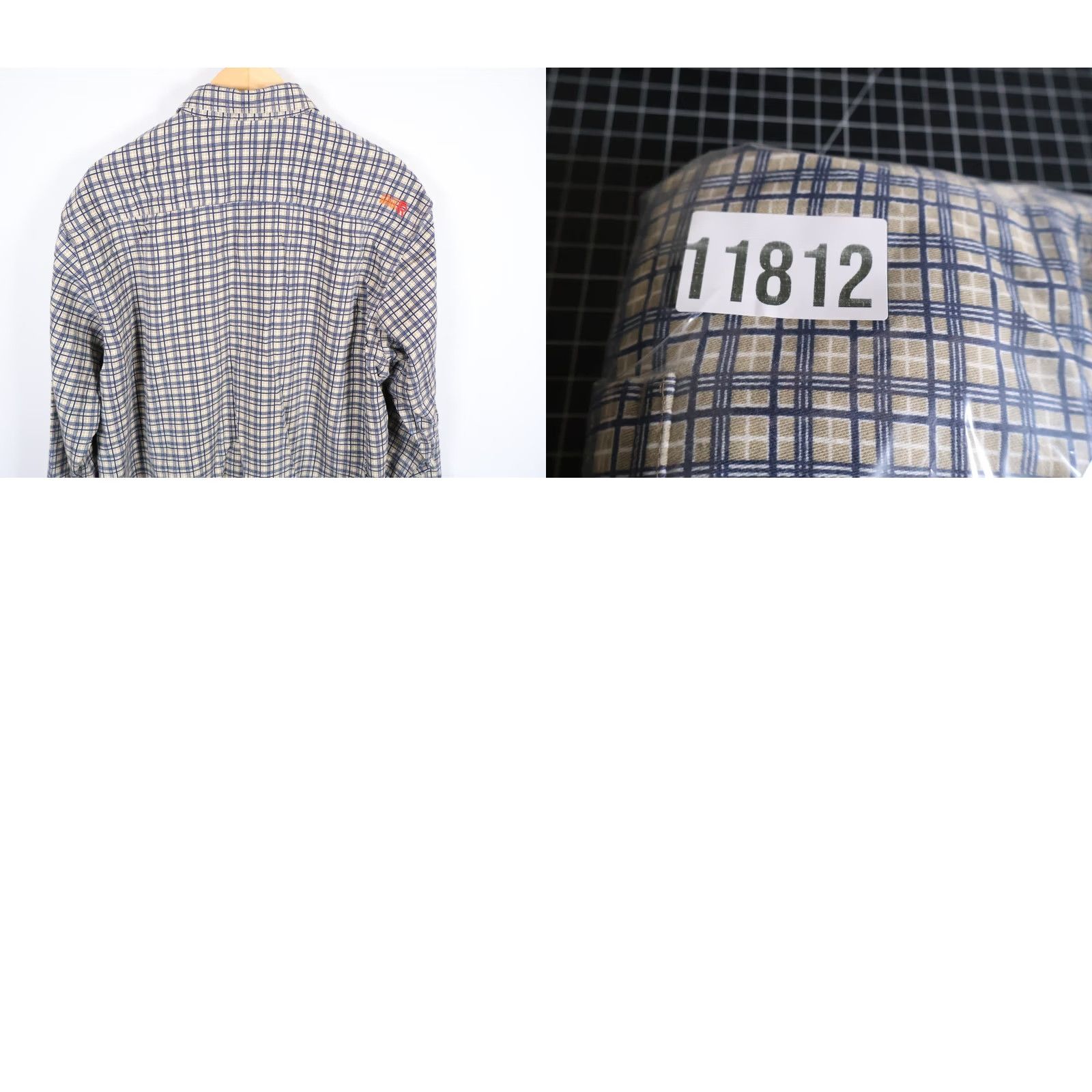 Ariat Ariat Shirt Men's 2XL FR Snap Long Sleeve Plaid Beige Blue Heavyweight Cotton Workwear Size US XXL / EU 58 / 5 - 10 Thumbnail