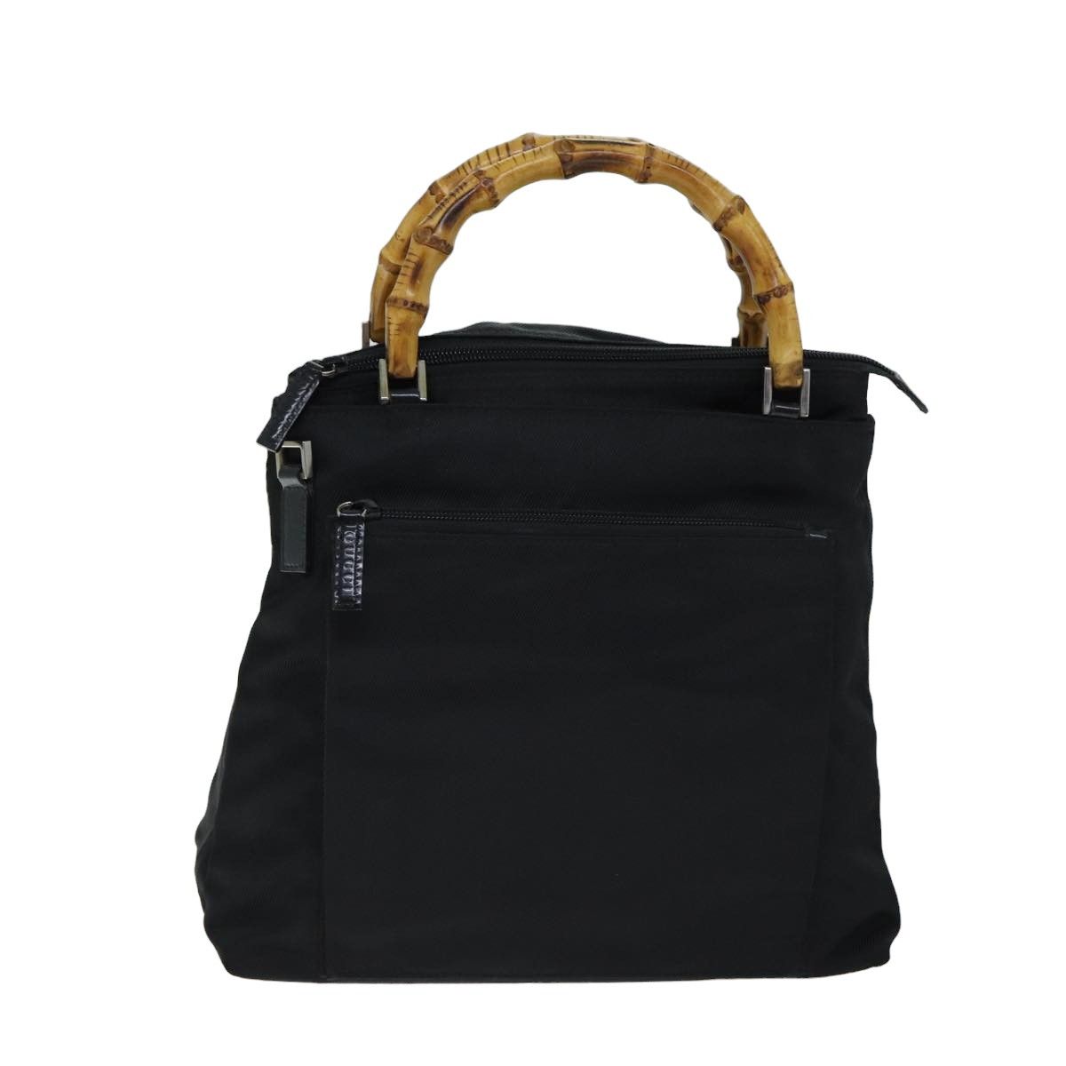 Gucci Bamboo Black Synthetic Handbag (Pre-Owned) Size ONE SIZE - 1 Thumbnail