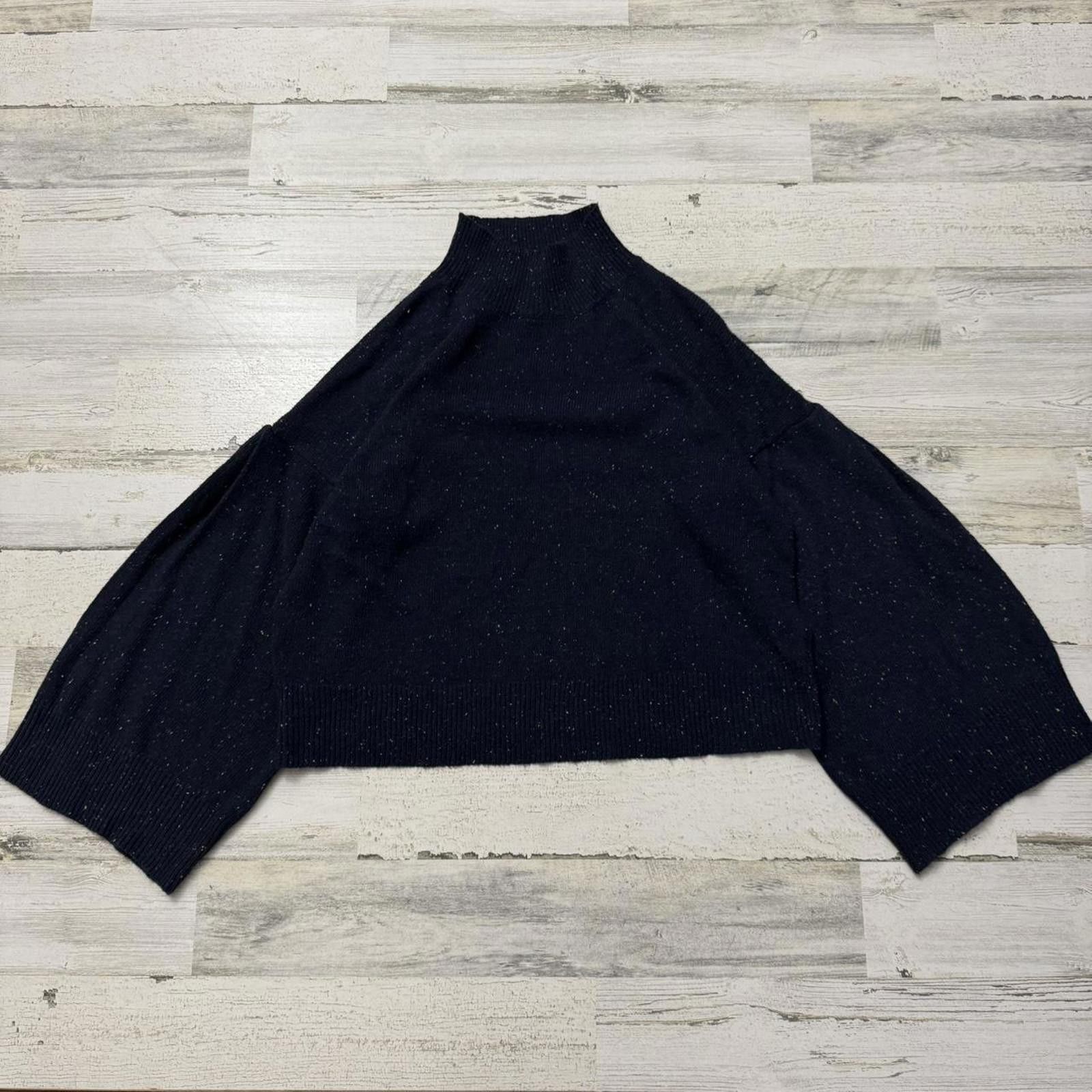 Designer Y2k oversized mock neck confetti sweater wide 3/4 sleeves L Size L / US 10 / IT 46 - 1 Thumbnail