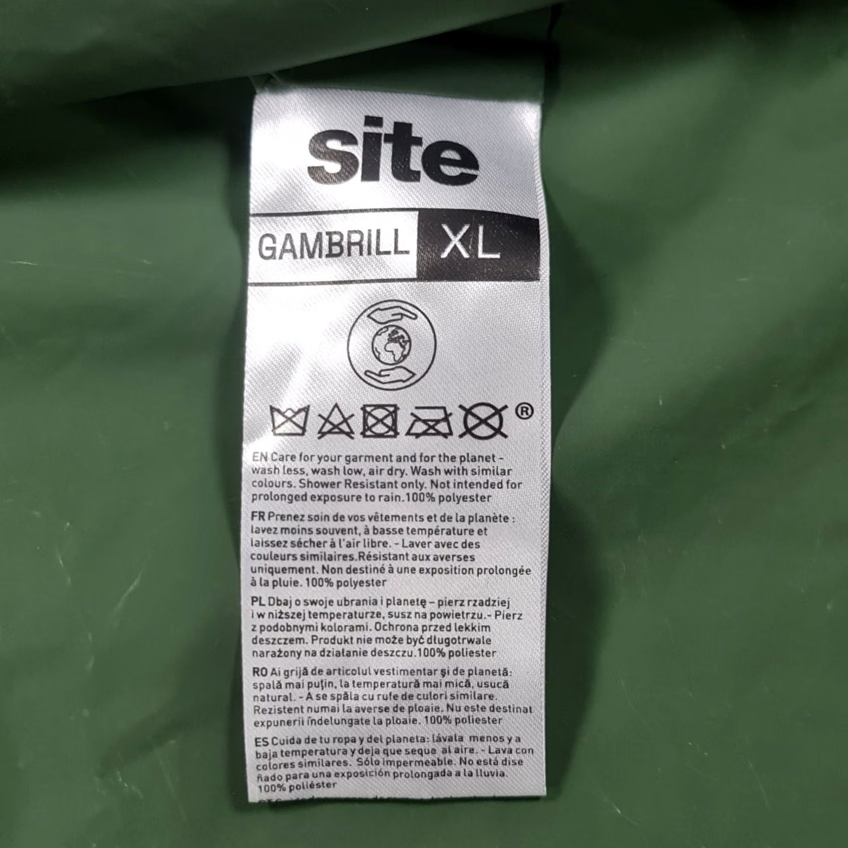 Rains Site Jacket Womens XL Mens Rain Green Hooded Gambrill Full Zip Lightweight Size XL / US 12-14 / IT 48-50 - 6 Thumbnail