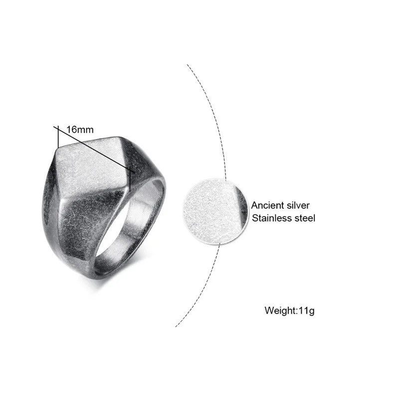 Designer × Jewelry Flat-Top Signet Ring Size ONE SIZE - 2 Thumbnail