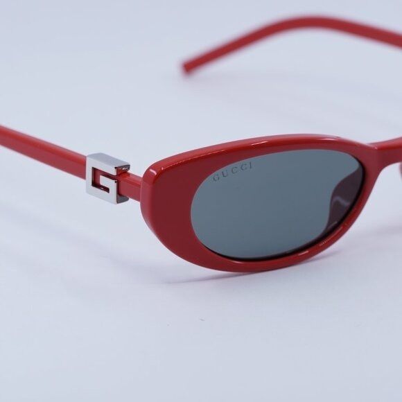Gucci New Gucci GG1680S 005 Sunglasses - Red Frame, Smoke Lenses Size ONE SIZE - 6 Thumbnail