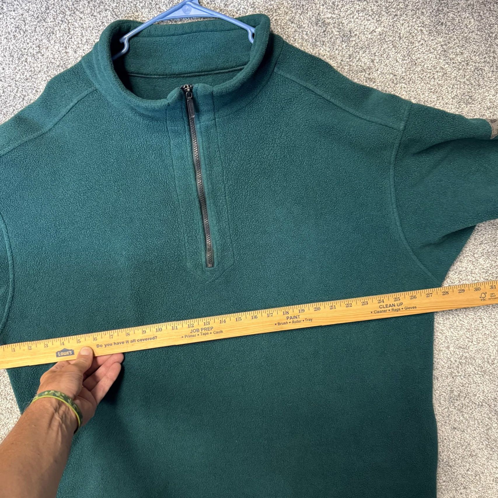 Eddie Bauer VINTAGE Eddie Bauer Sweater XL Tall Polartec Quarter Zip Fleece Green Men"} Size US XL / EU 56 / 4 - 3 Thumbnail