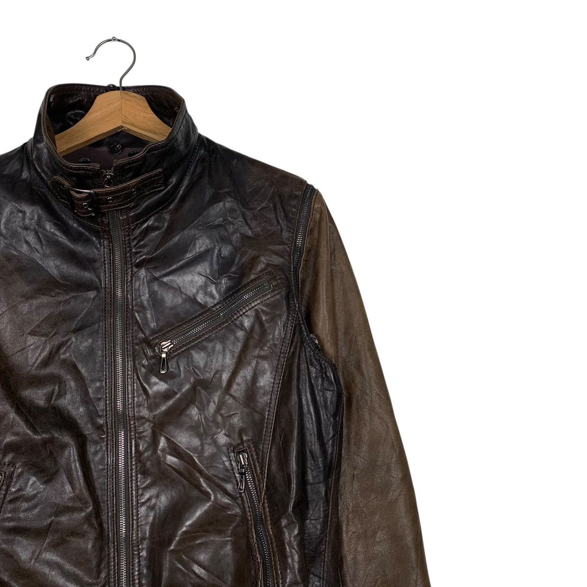 Tete Homme Tete Homme Biker Leather Jacket Size US S / EU 44-46 / 1 - 5 Thumbnail