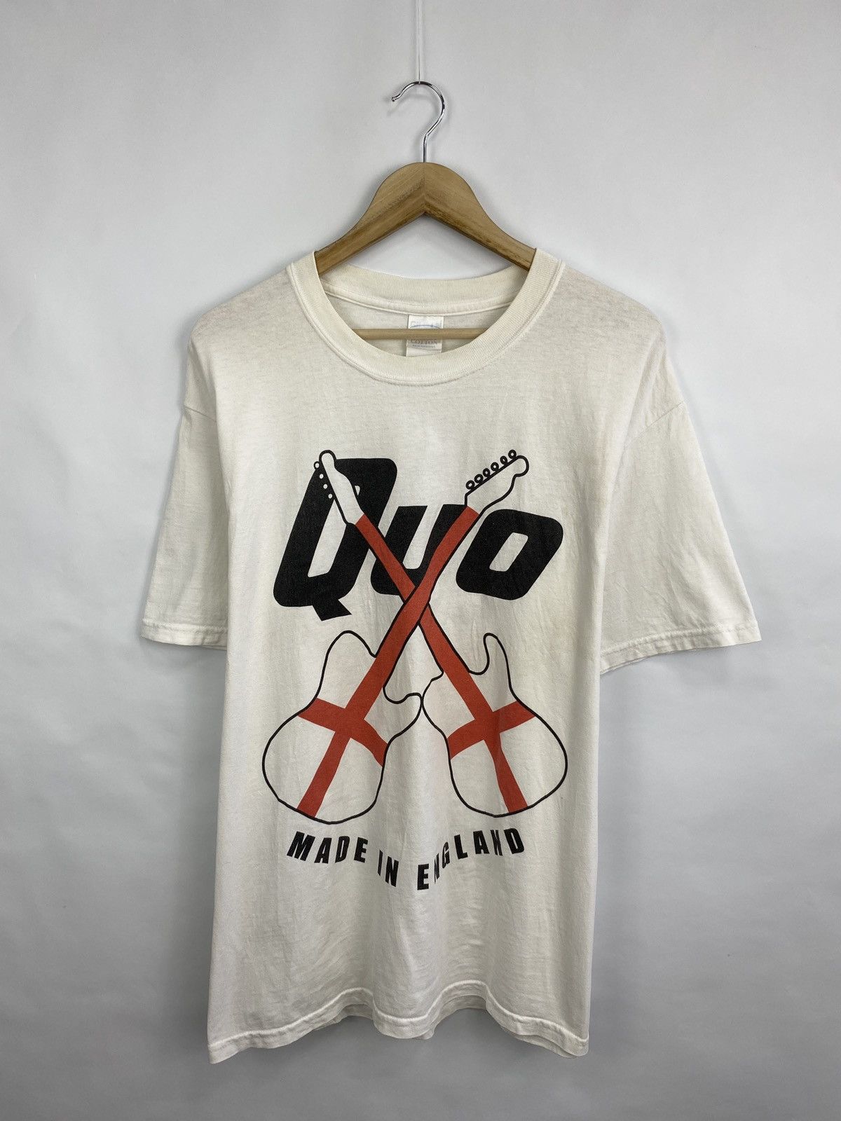 Band Tees 🏴󠁧󠁢󠁥󠁮󠁧󠁿 Vintage 90s Status Quo made in England Rock Band T-Shirt Size US L / EU 52-54 / 3 - 3 Thumbnail