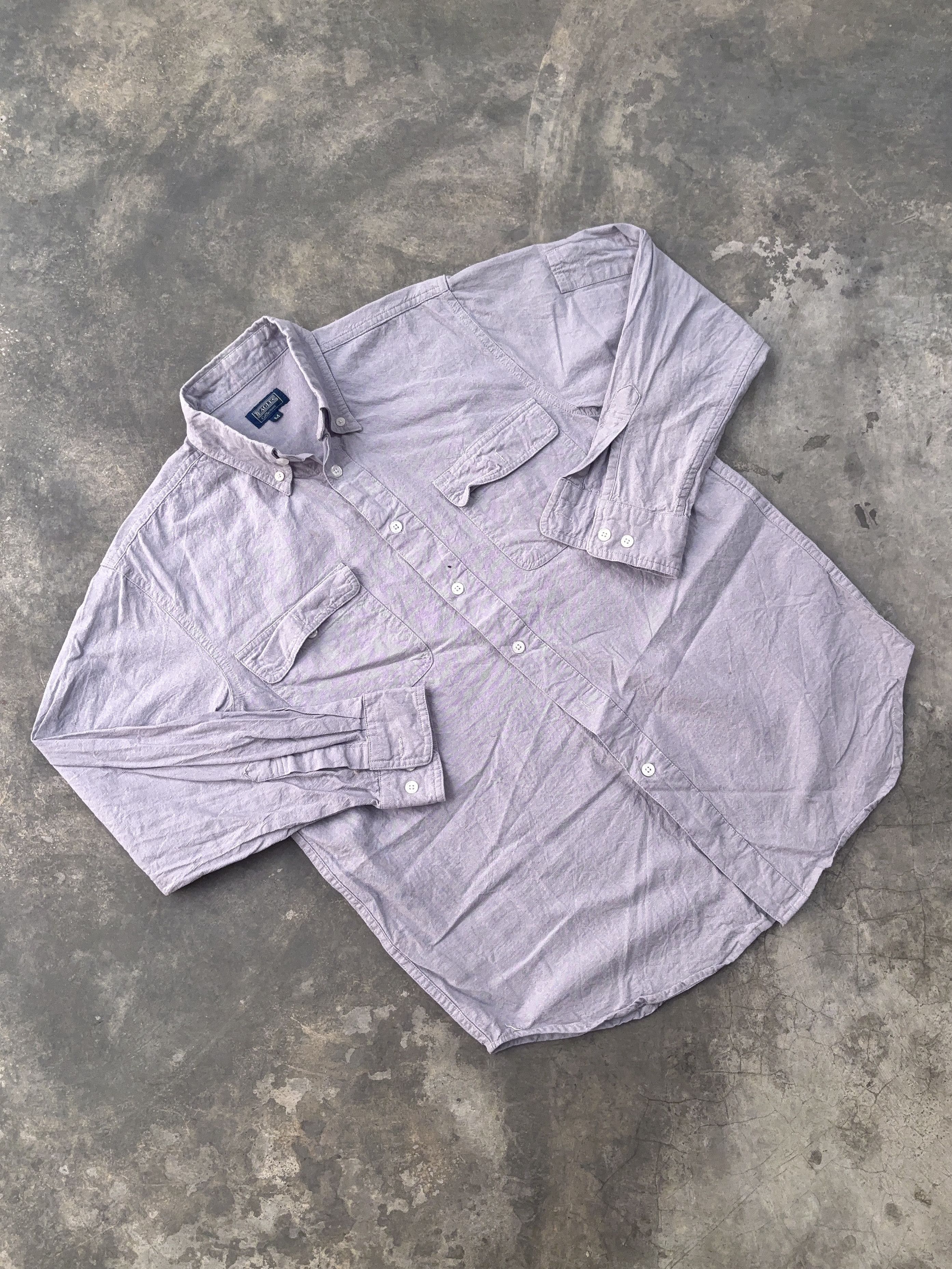 Other Eagles Vintage Workwear Light Purple Button Up Shirt Size US M / EU 48-50 / 2 - 6 Thumbnail