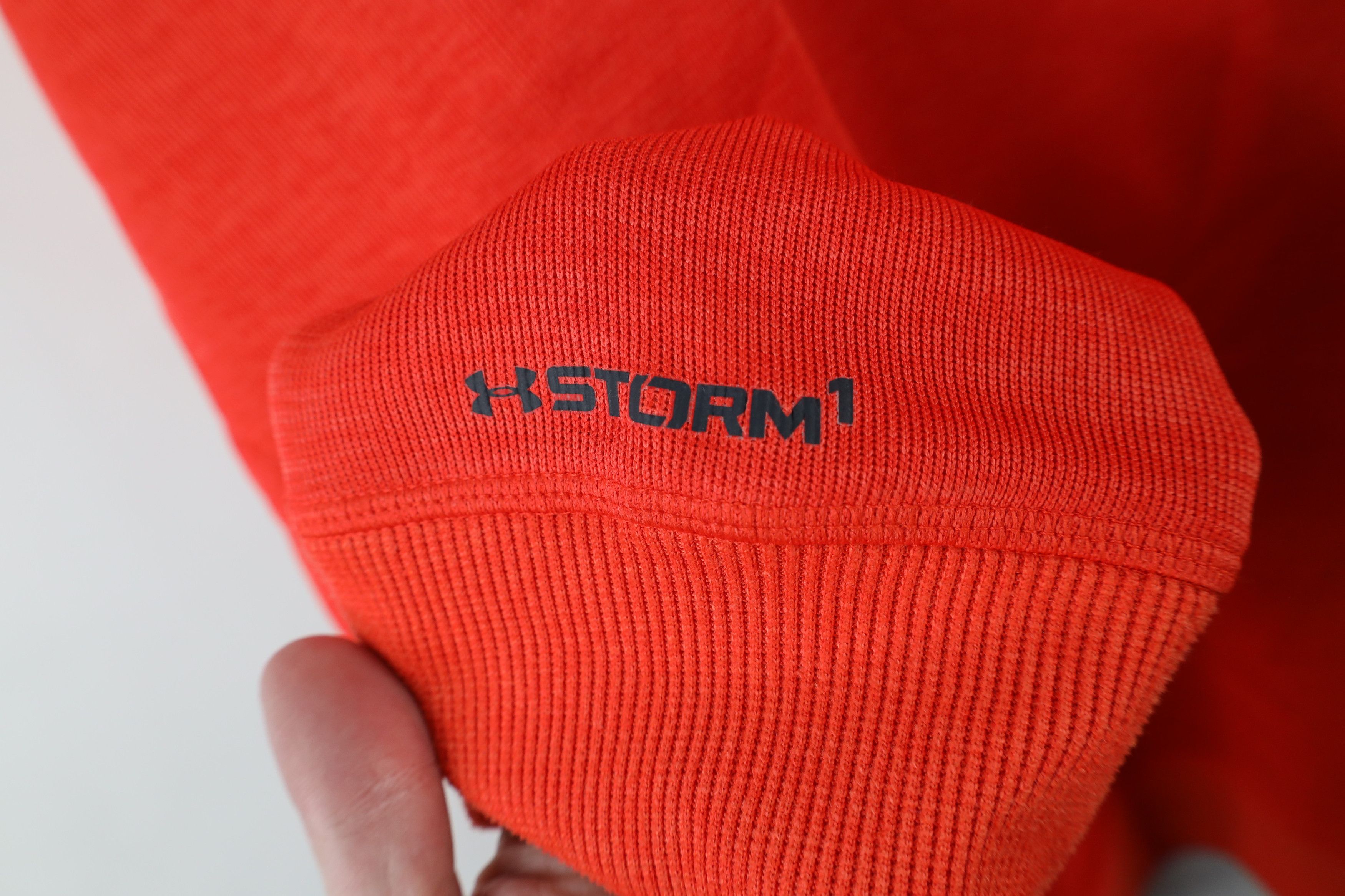 Under Armour × Vintage Under Armour Storm Half Zip Fleece Lined Sweater Orange Size US L / EU 52-54 / 3 - 5 Thumbnail