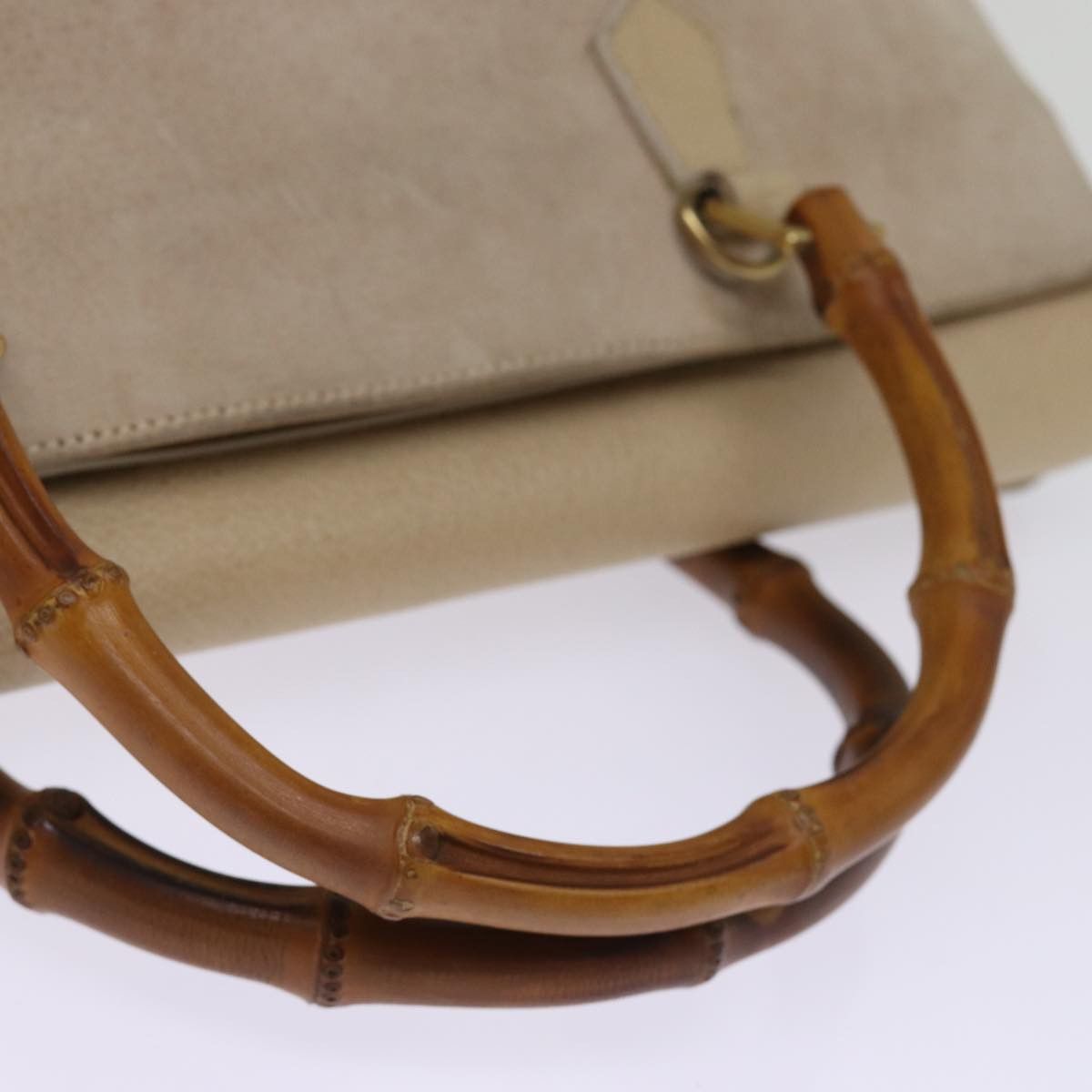 Gucci GUCCI Bamboo Tote Bag Suede Beige 002 2855 0322 0 Size ONE SIZE - 7 Thumbnail