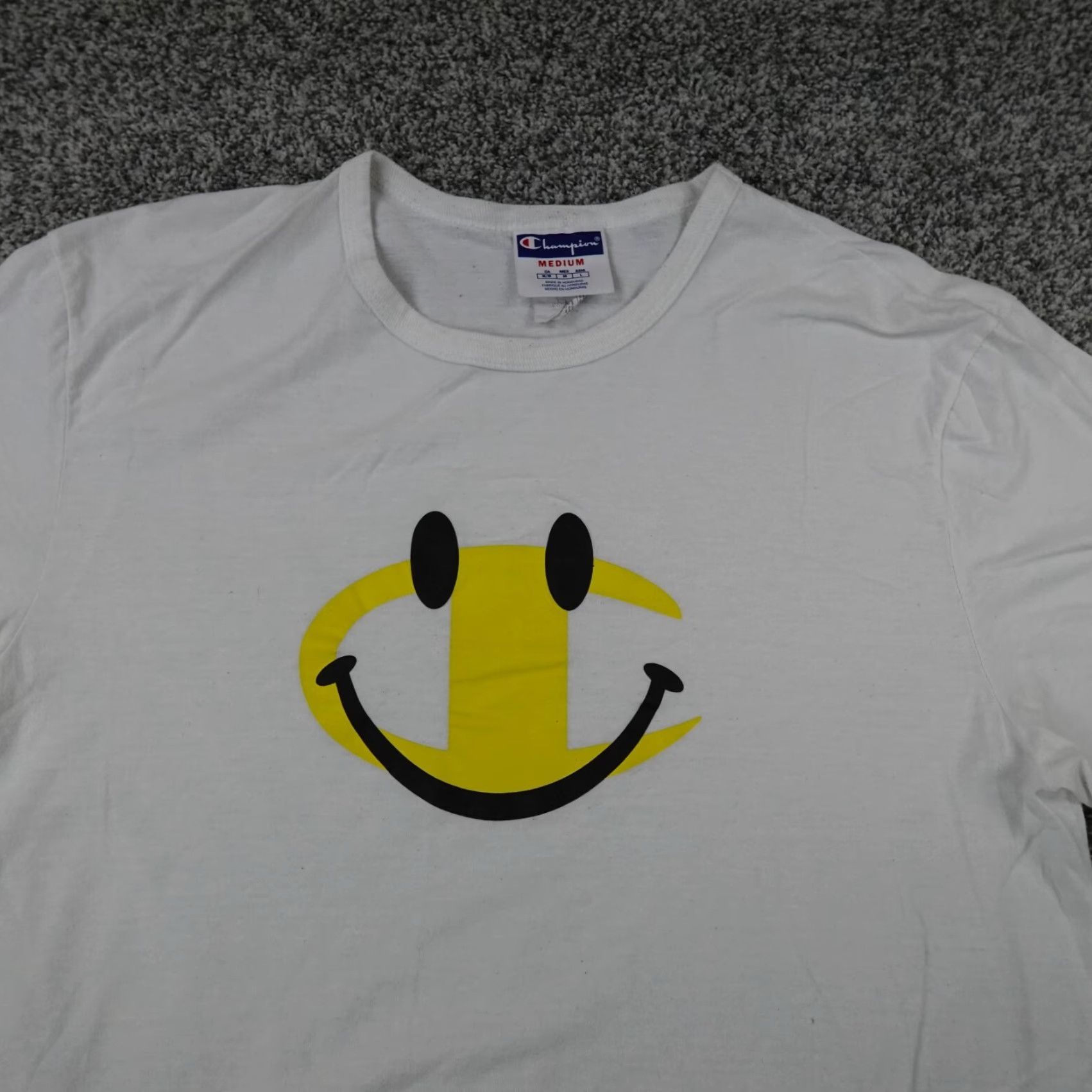 Champion Champion Shirt Mens Medium White Yellow Preppy Casual Athletic Active Cotton Size US M / EU 48-50 / 2 - 3 Thumbnail