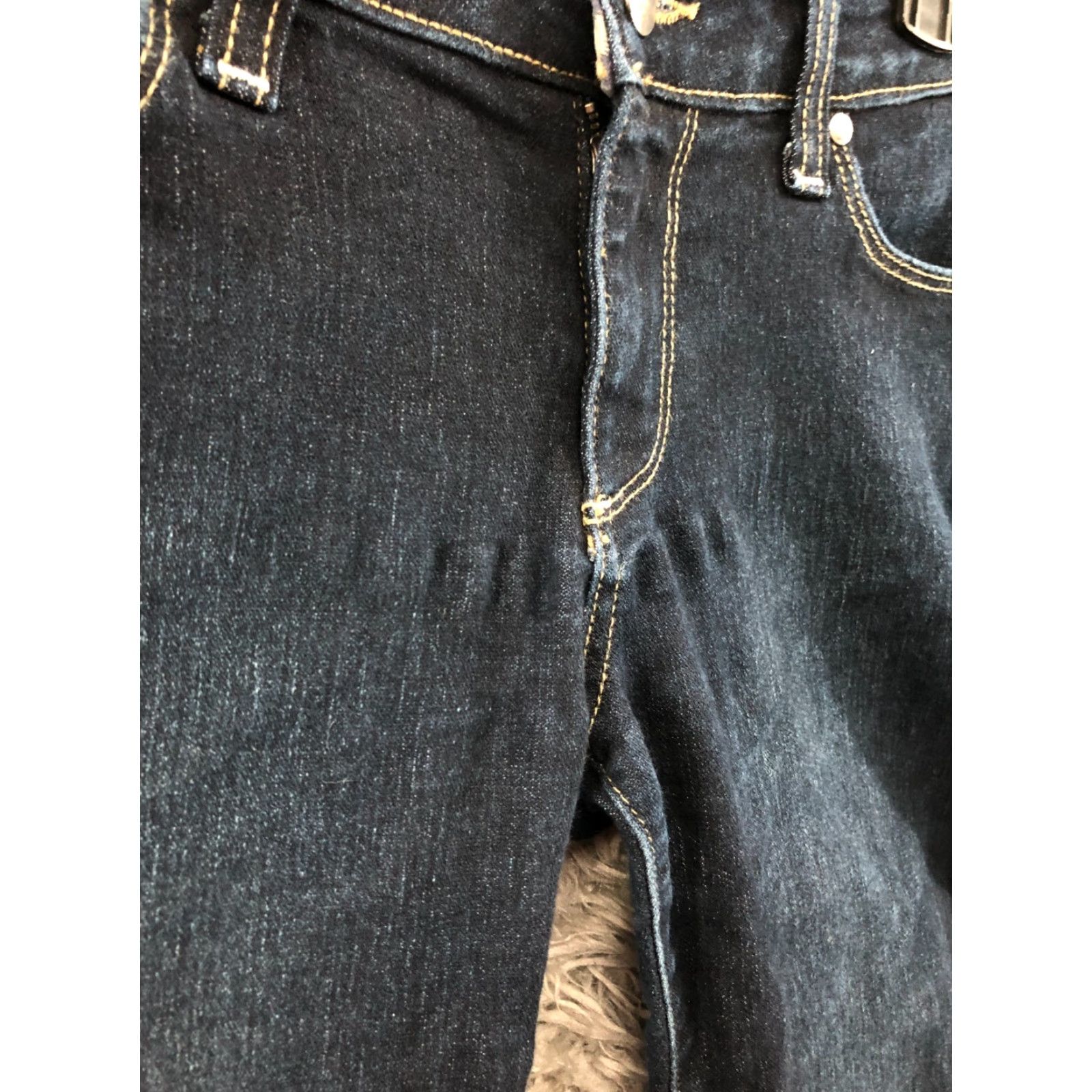 Paige Paige Jeans Flared Womens Regular Dark Blue 27 Pa ig e Flared Jeans 27 Womens Dark Wash Blue FLAW Size 27" / US 4 / IT 40 - 5 Thumbnail