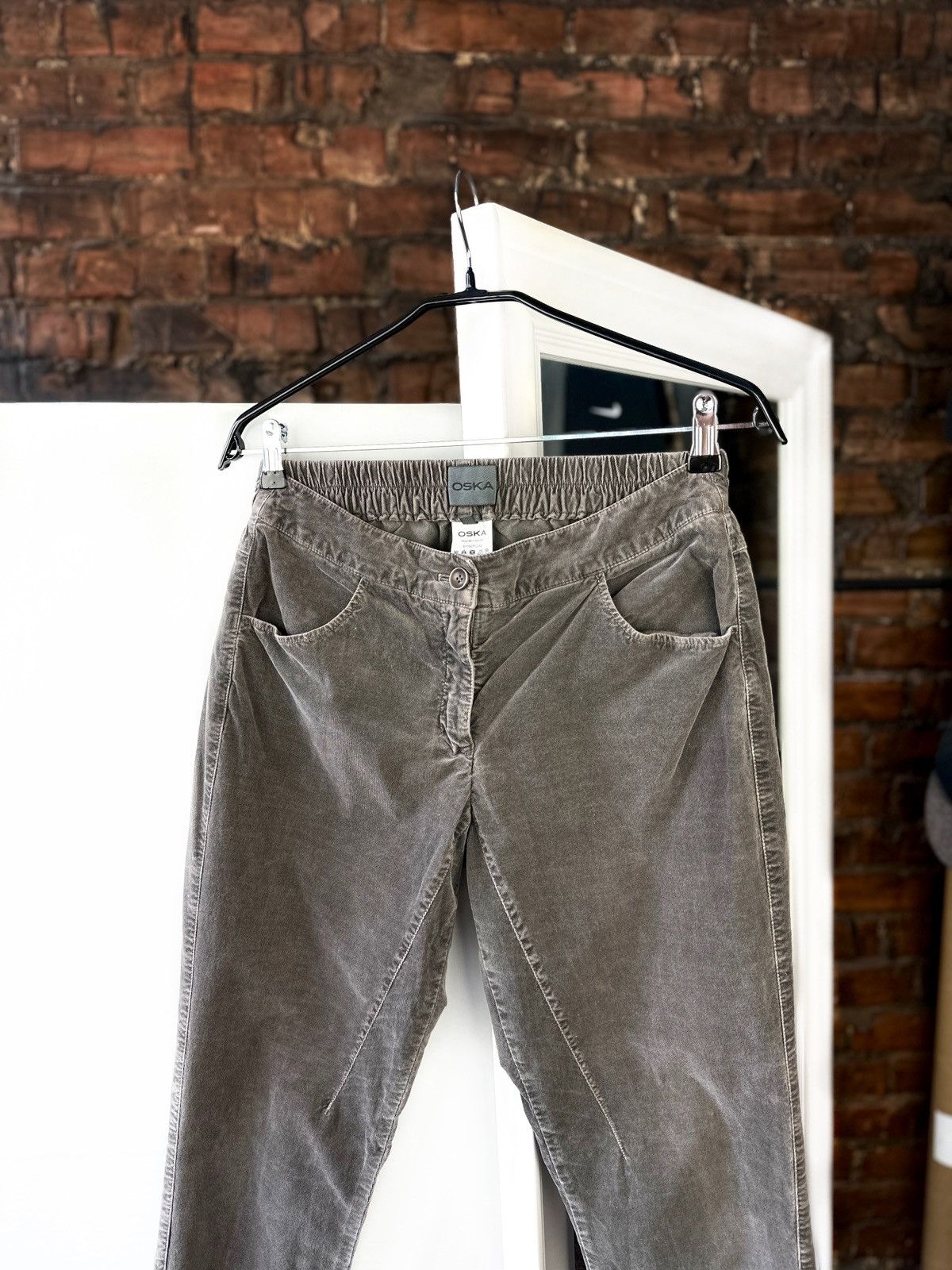 OSKA Women’s Oska Corduroy RiRi Velvet Pants Trousers Brown Size 26" / US 2 / IT 38 - 2 Thumbnail