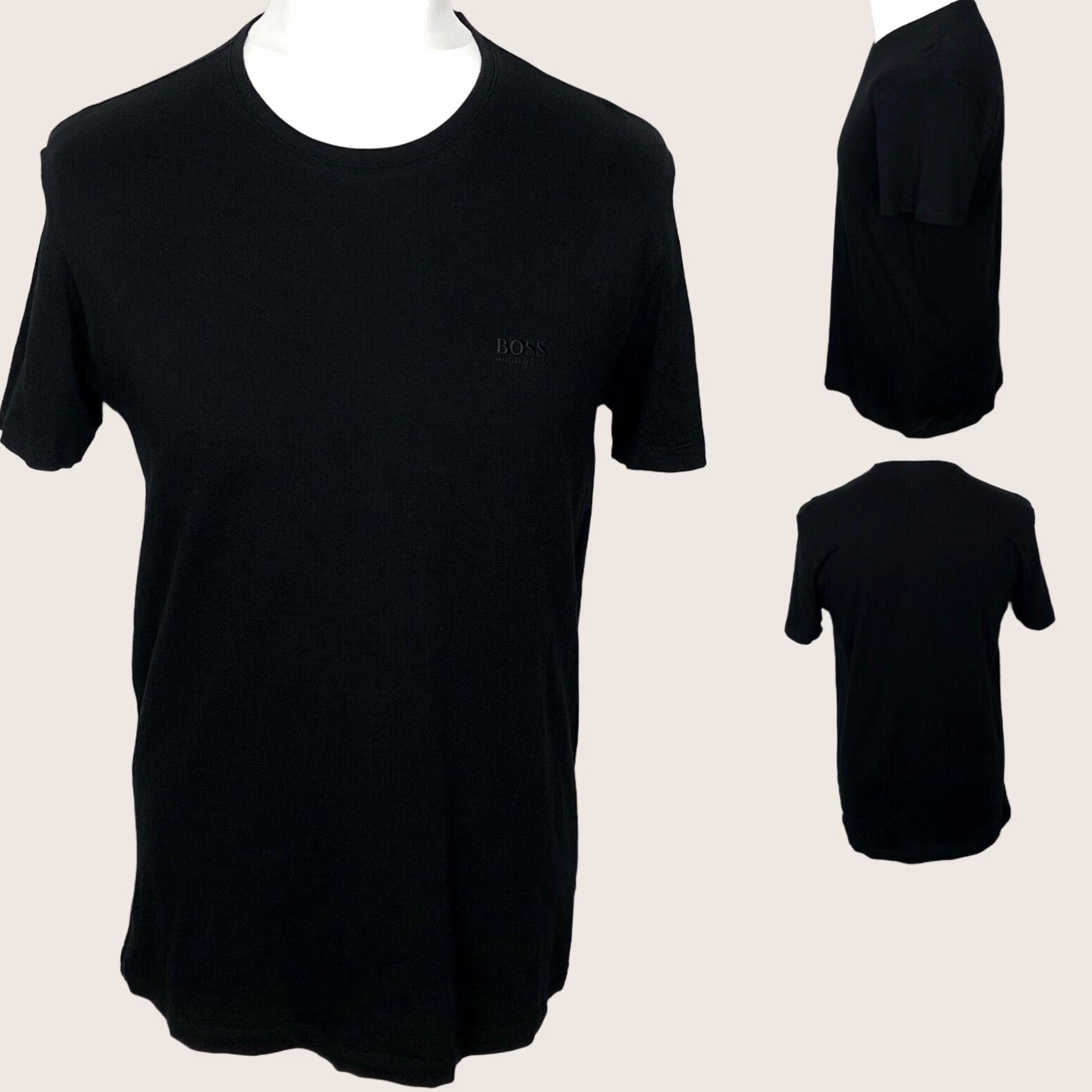 Hugo Boss HUGO BOSS T Shirt Men’s S Black Short Sleeve Crew Neck Regular Warm Cotton Top In Black Mens Regular Size S Size US S / EU 44-46 / 1 - 1 Thumbnail