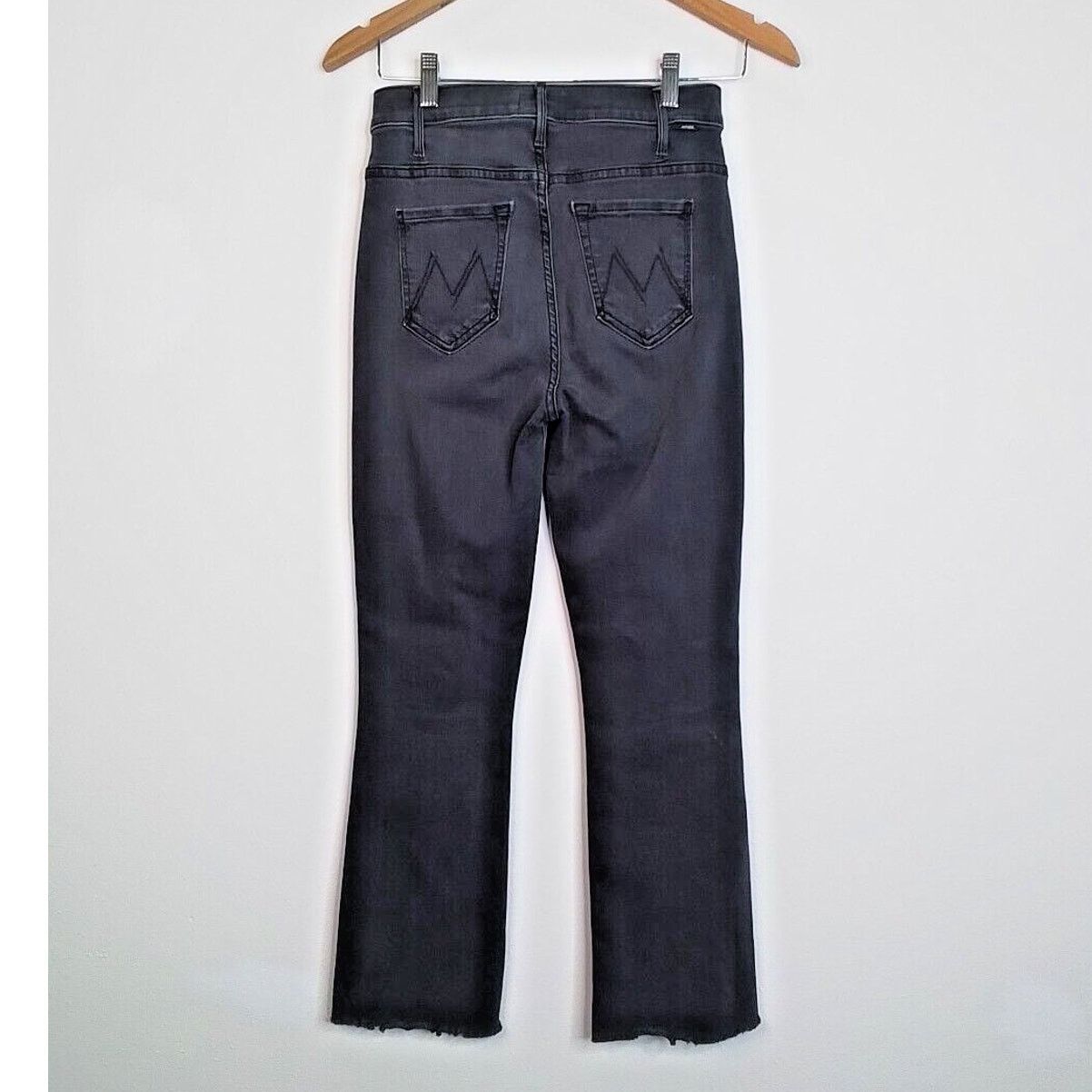 MOTHER Mother Denim Jeans Women's 25 Black The Hutsler Ankle Fray Size 25" / US 0 / IT 36 - 3 Thumbnail