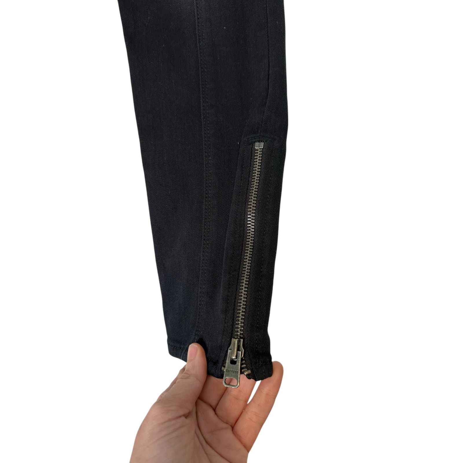Express Express Stella Low Rise Leggings Zipper Ankle Jeans size 2 Size 26" / US 2 / IT 38 - 7 Thumbnail