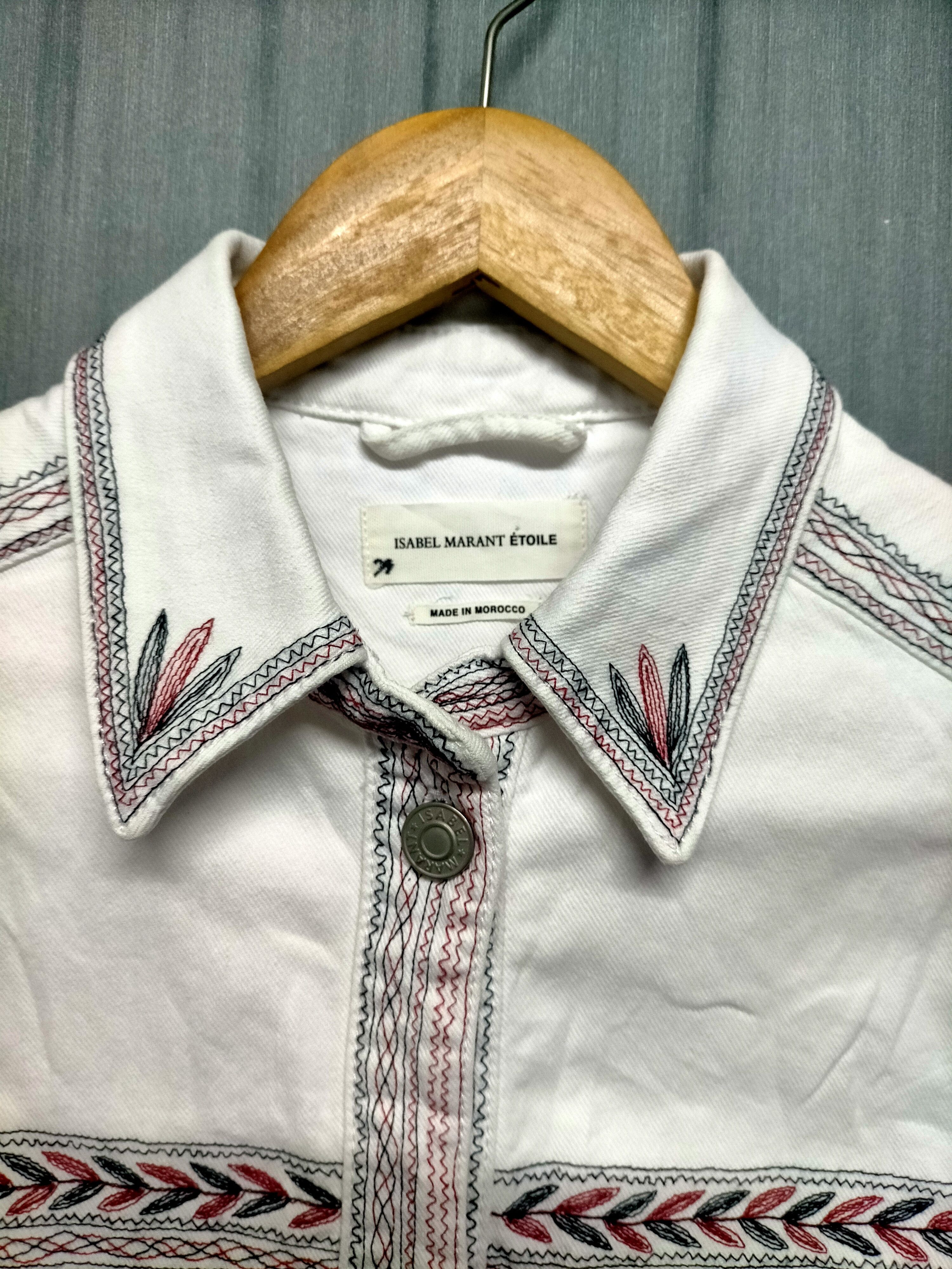 Isabel Marant ISABEL MARANT ETOILE WHITE DENIM JACKET Size US S / EU 44-46 / 1 - 10 Thumbnail