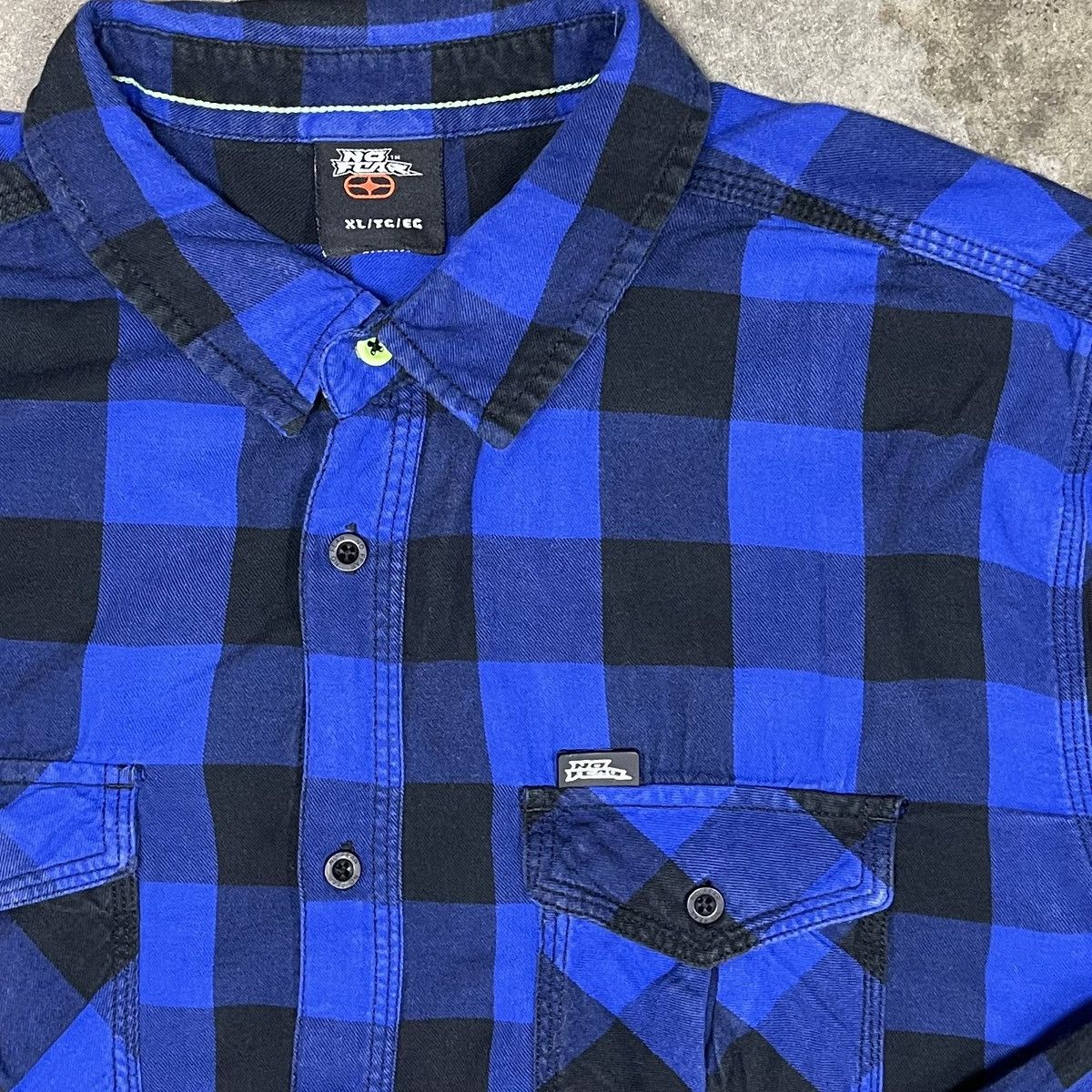 No Fear Vintage No Fear Embroidered Button Up Flannel Y2K Size US XL / EU 56 / 4 - 2 Thumbnail