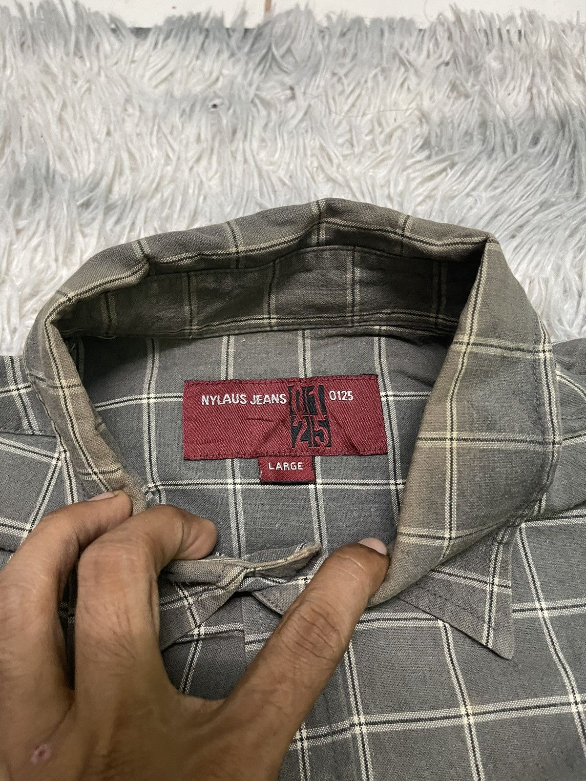 If Six Was Nine 2000s NYLAUS BUTTON UP FADED PUNK DESIGN Size US L / EU 52-54 / 3 - 8 Thumbnail