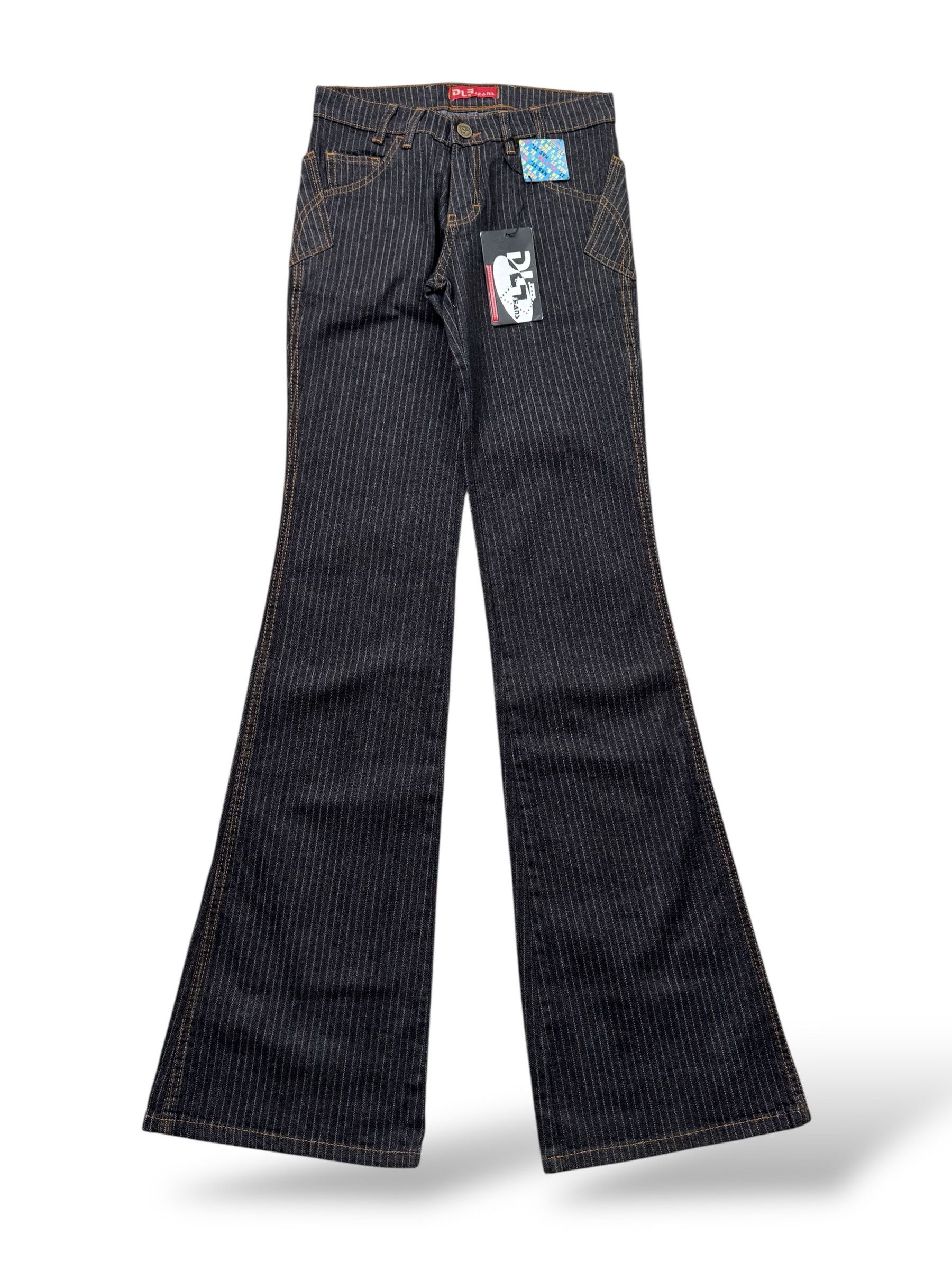 Japanese Brand Vintage Super Flare Striped Jeans W447(V9) Size 25" / US 0 / IT 36 - 1 Thumbnail