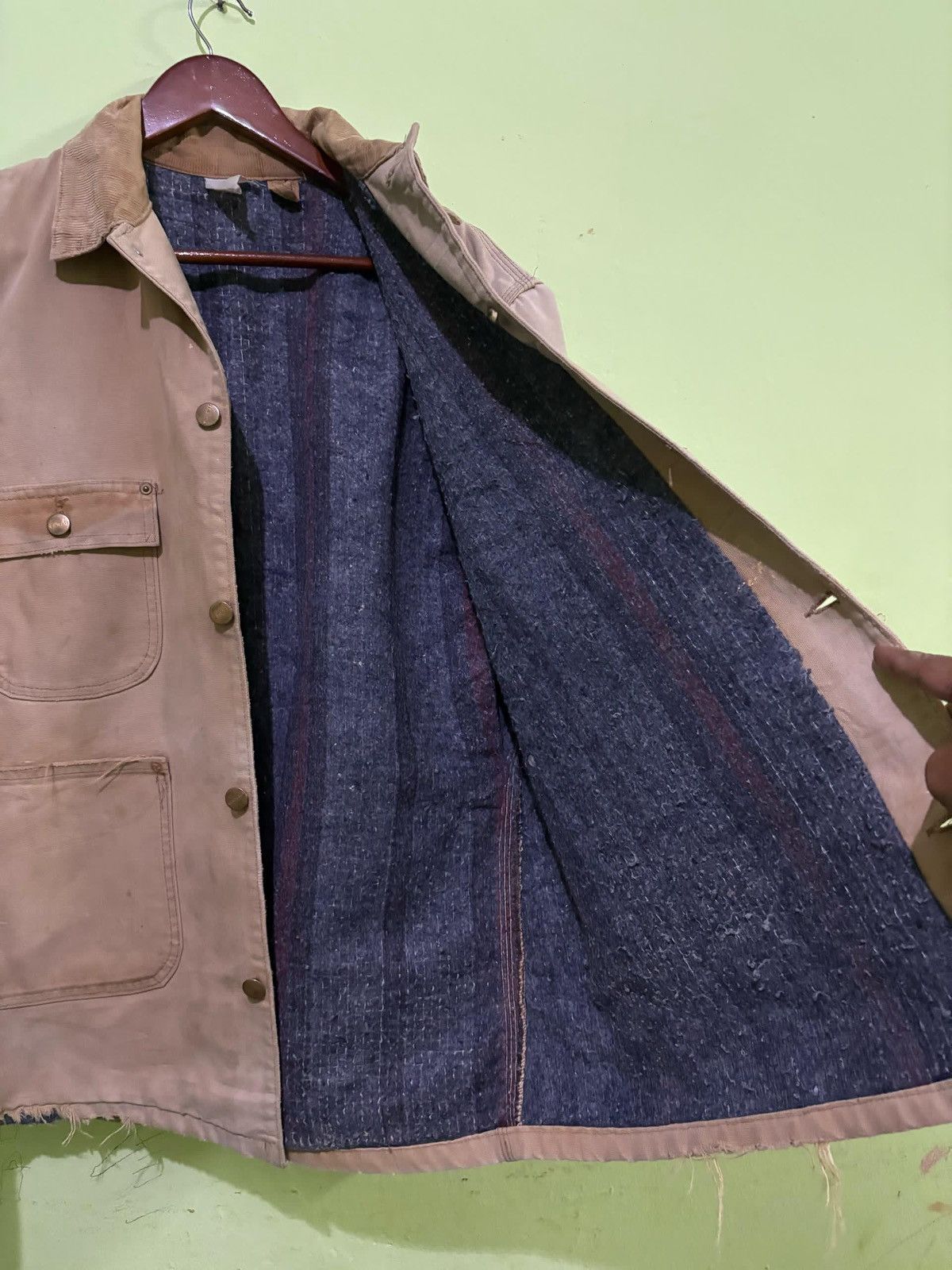 Carhartt VTG 90's CARHARTT Worker Wear Chore Jakcet Michigan Design Size US L / EU 52-54 / 3 - 6 Thumbnail