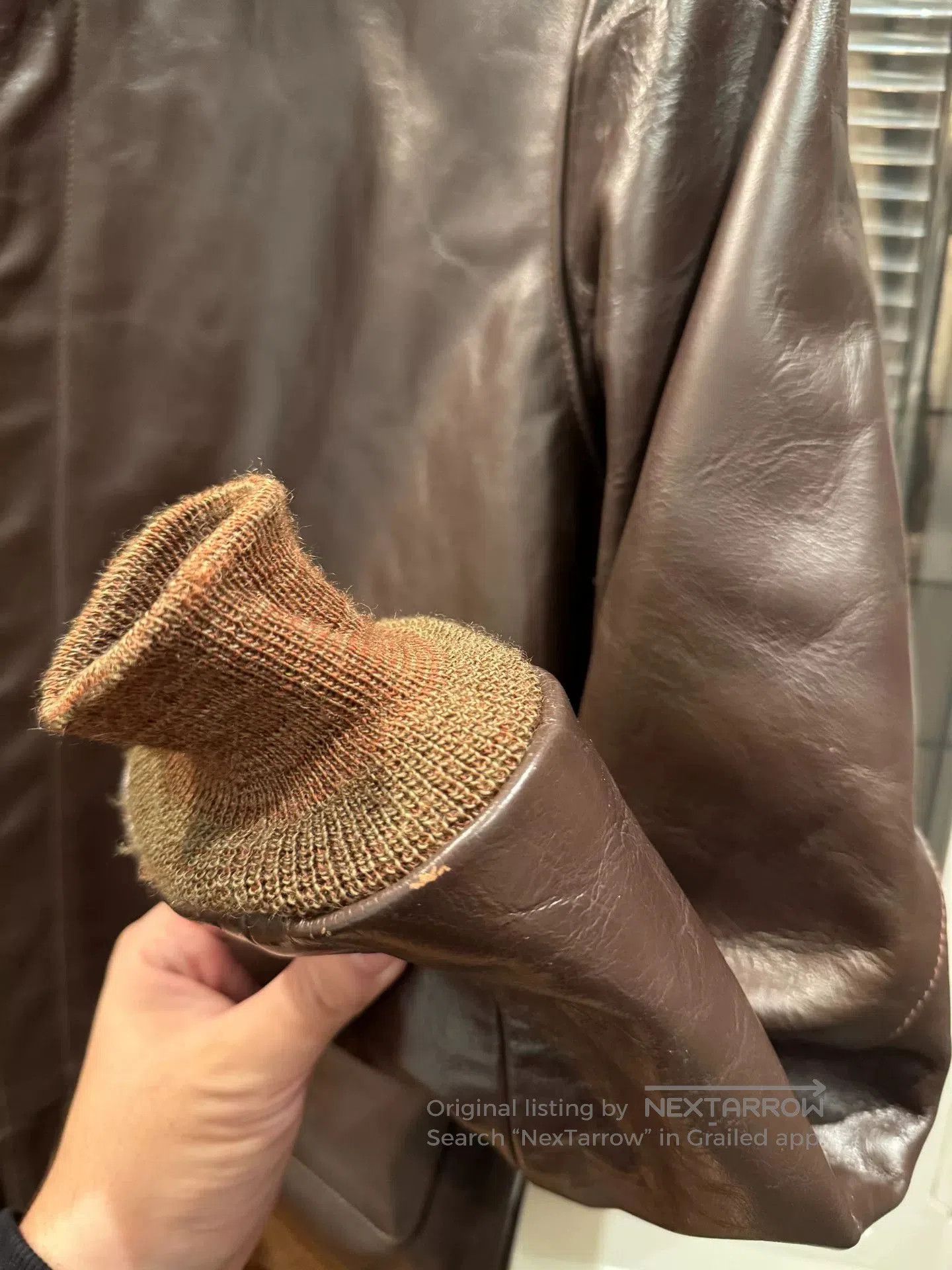 The Real McCoy's brown leather A2 jacket by The Real McCoy's. Size US L / EU 52-54 / 3 - 7 Thumbnail